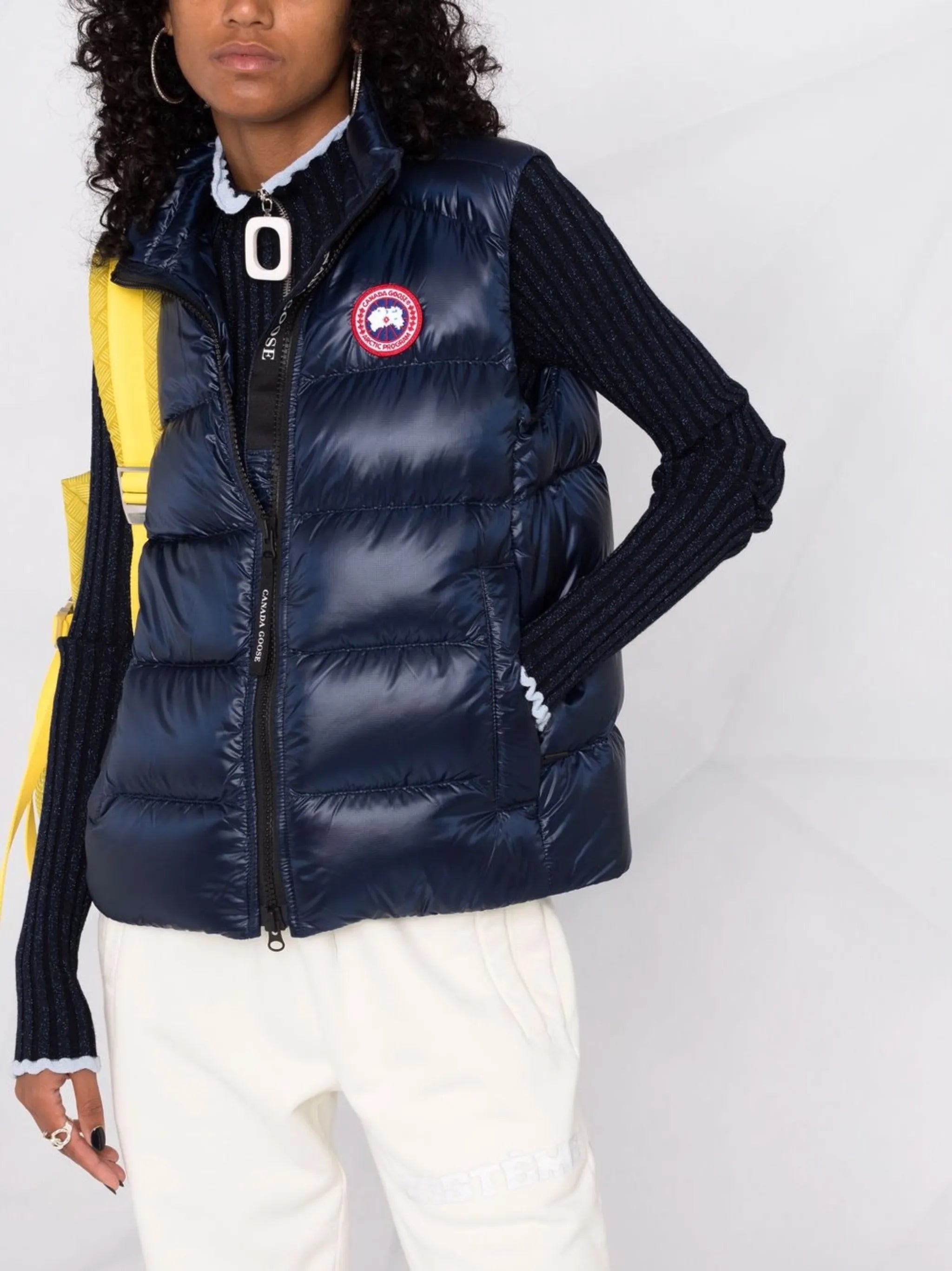 padded zip-up gilet