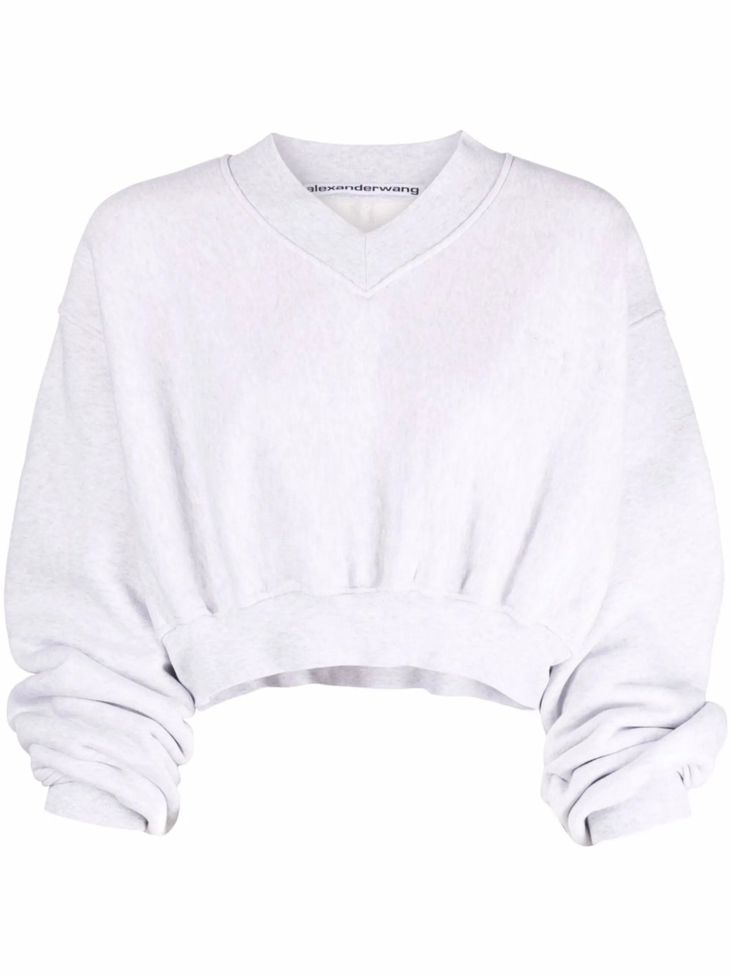 V-neck cropped pullover