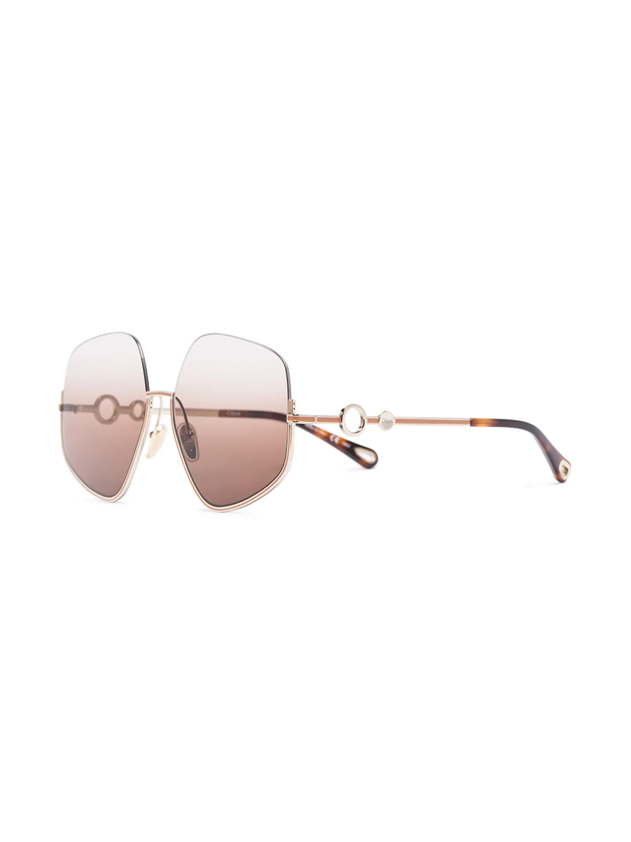 Sofya hexagonal-frame sunglasses