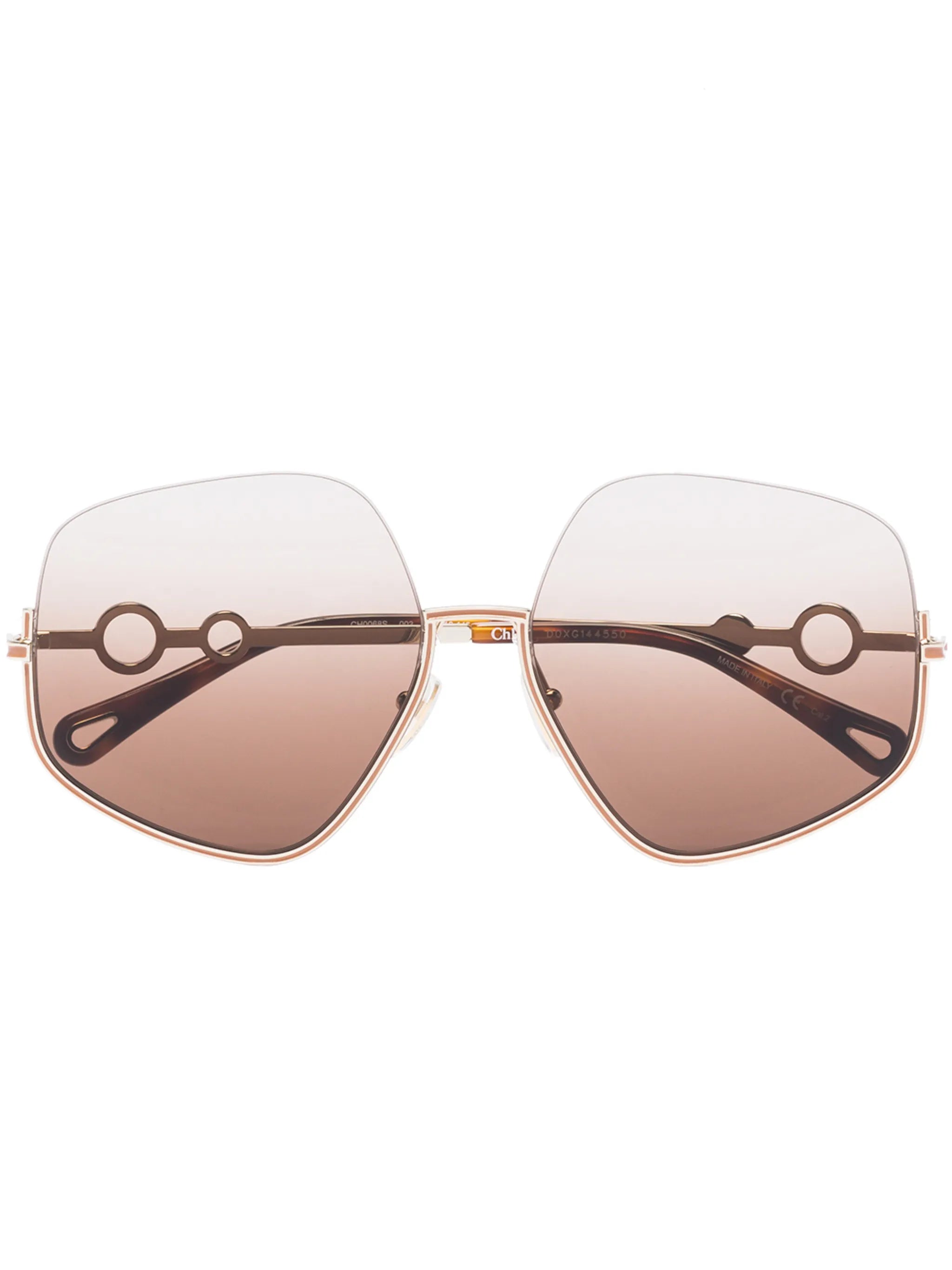Sofya hexagonal-frame sunglasses