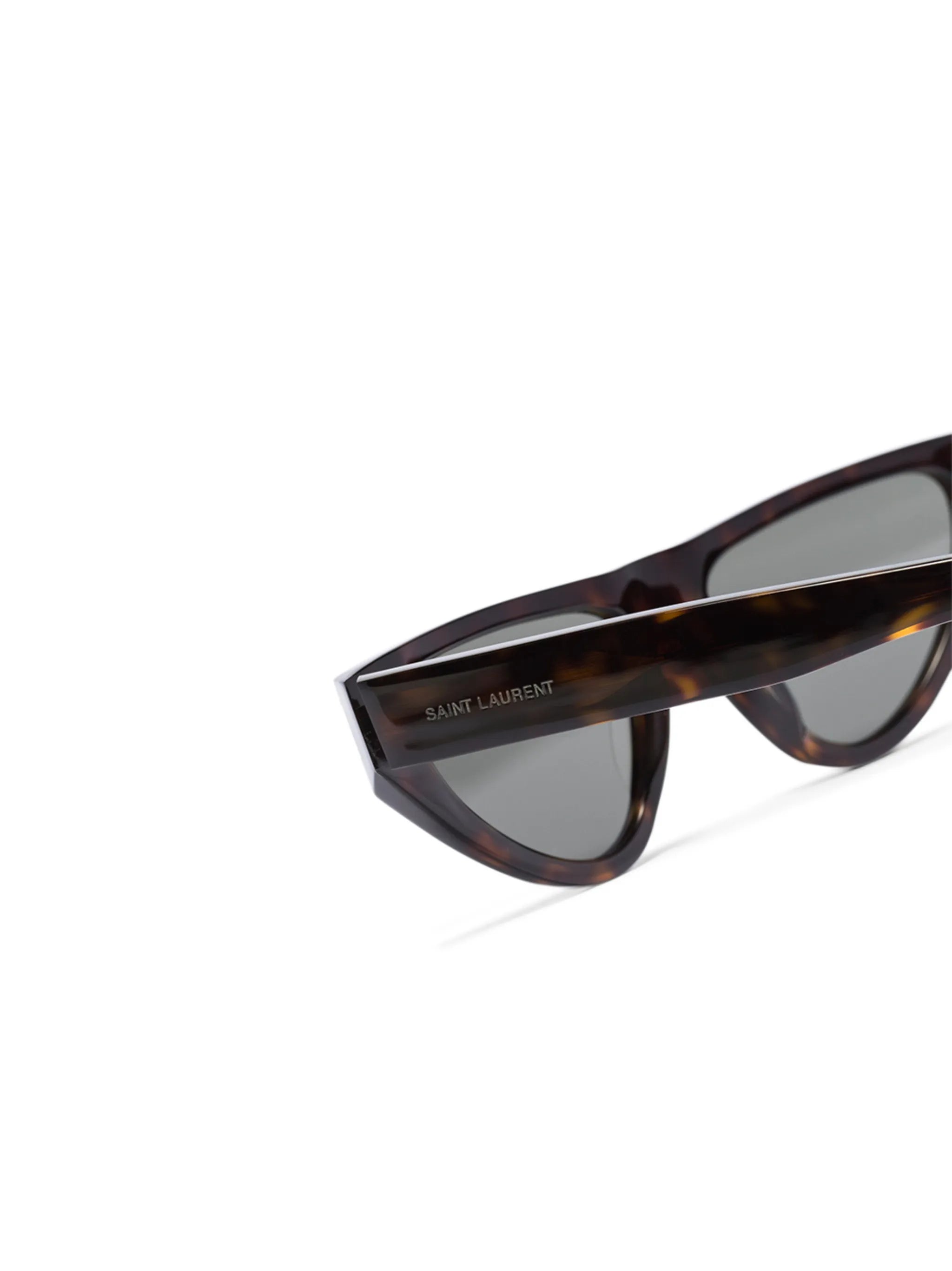 triangle-frame tortoiseshell sunglasses