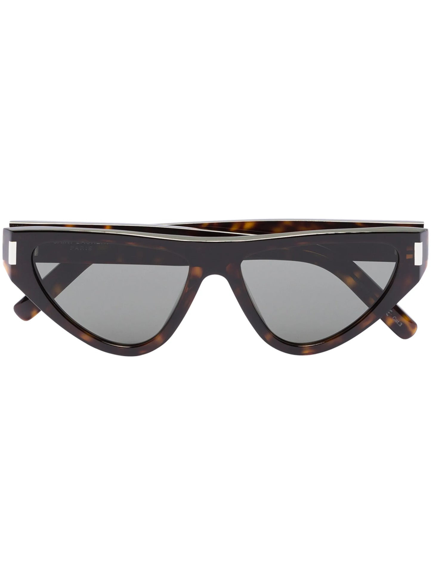 triangle-frame tortoiseshell sunglasses