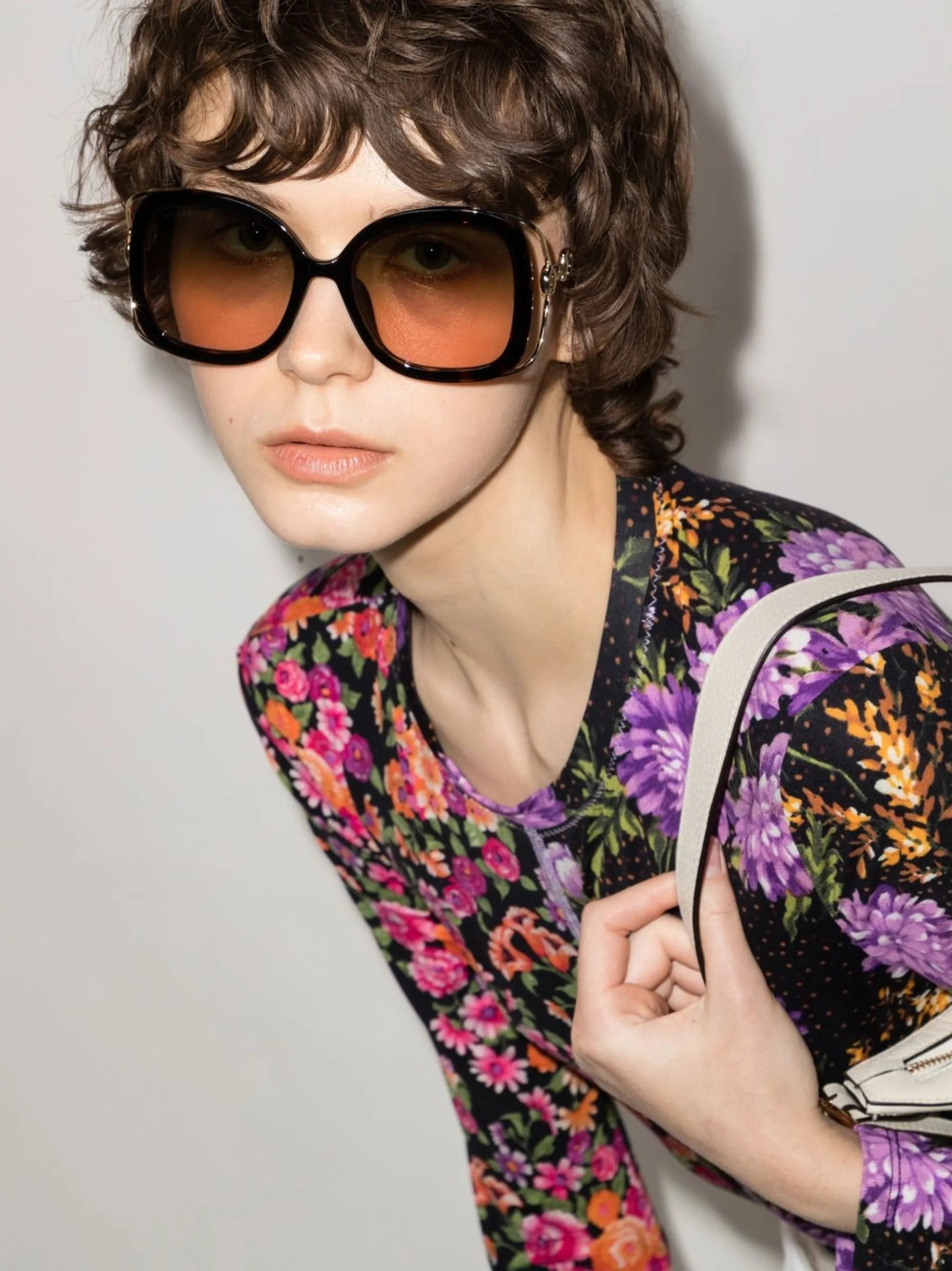 Horsebit-detail oversize-frame sunglasses