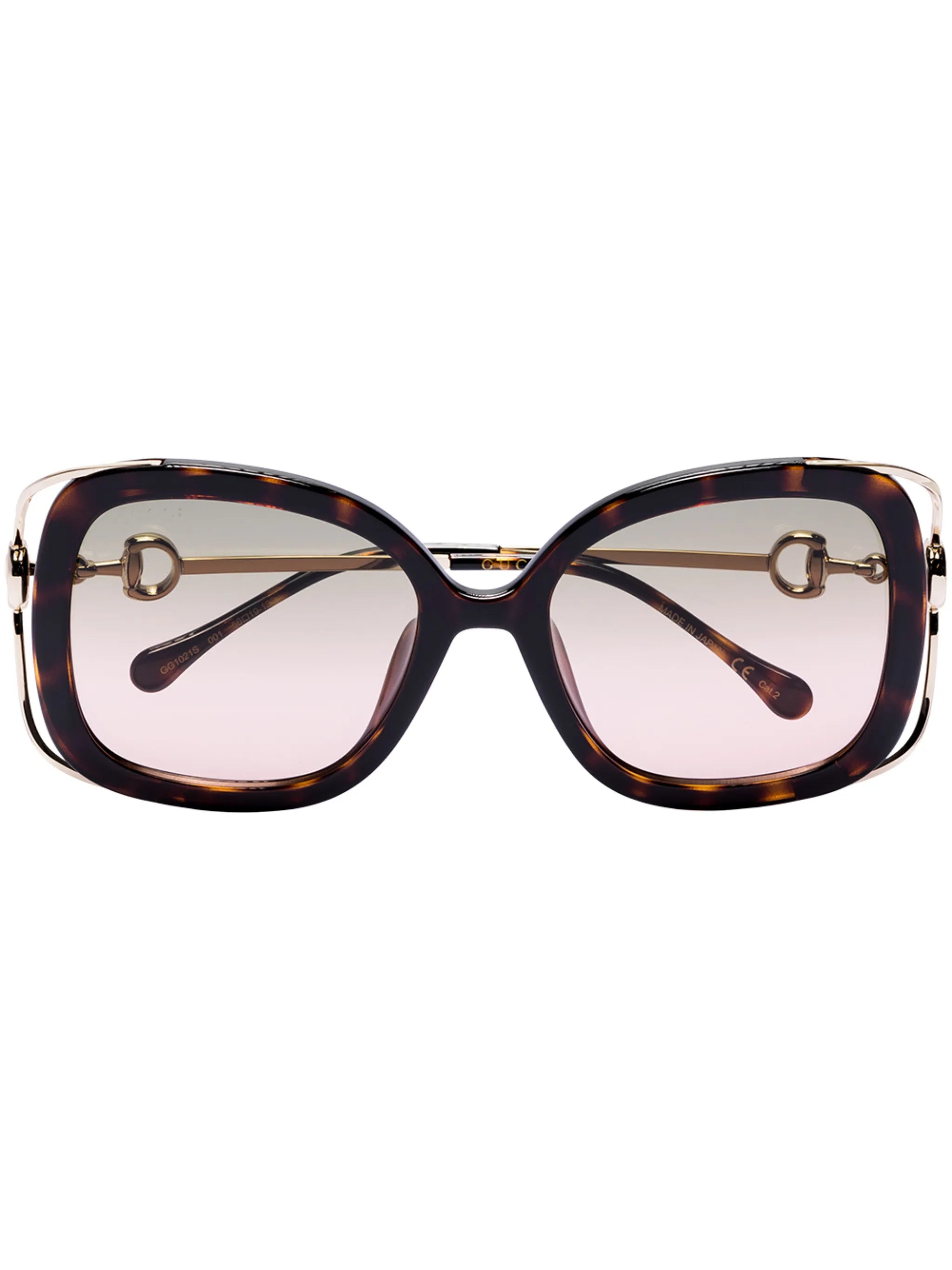 Horsebit-detail oversize-frame sunglasses