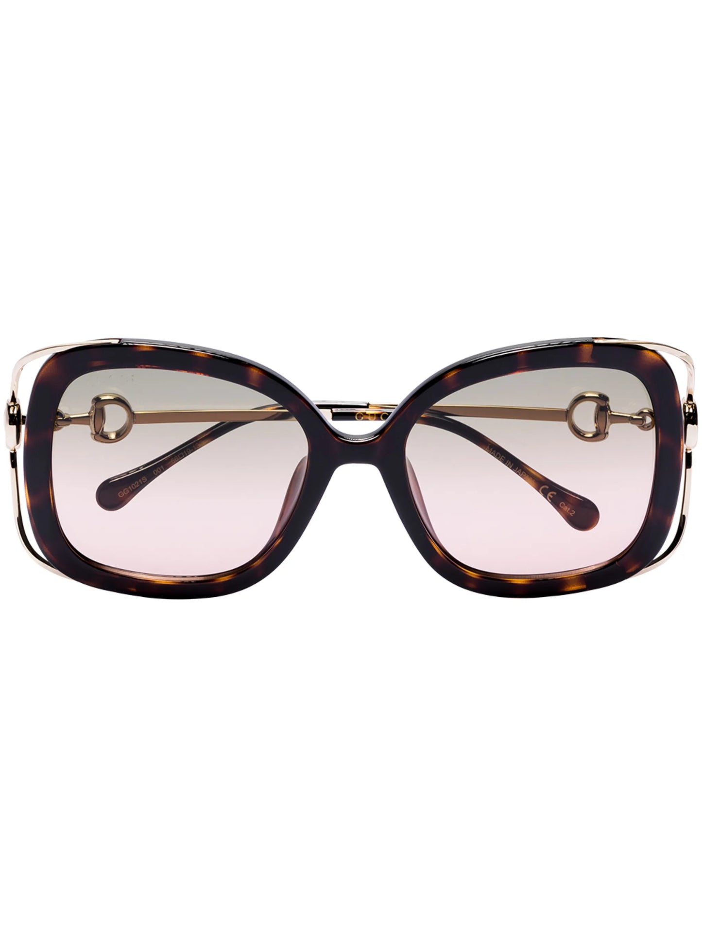 Horsebit-detail oversize-frame sunglasses