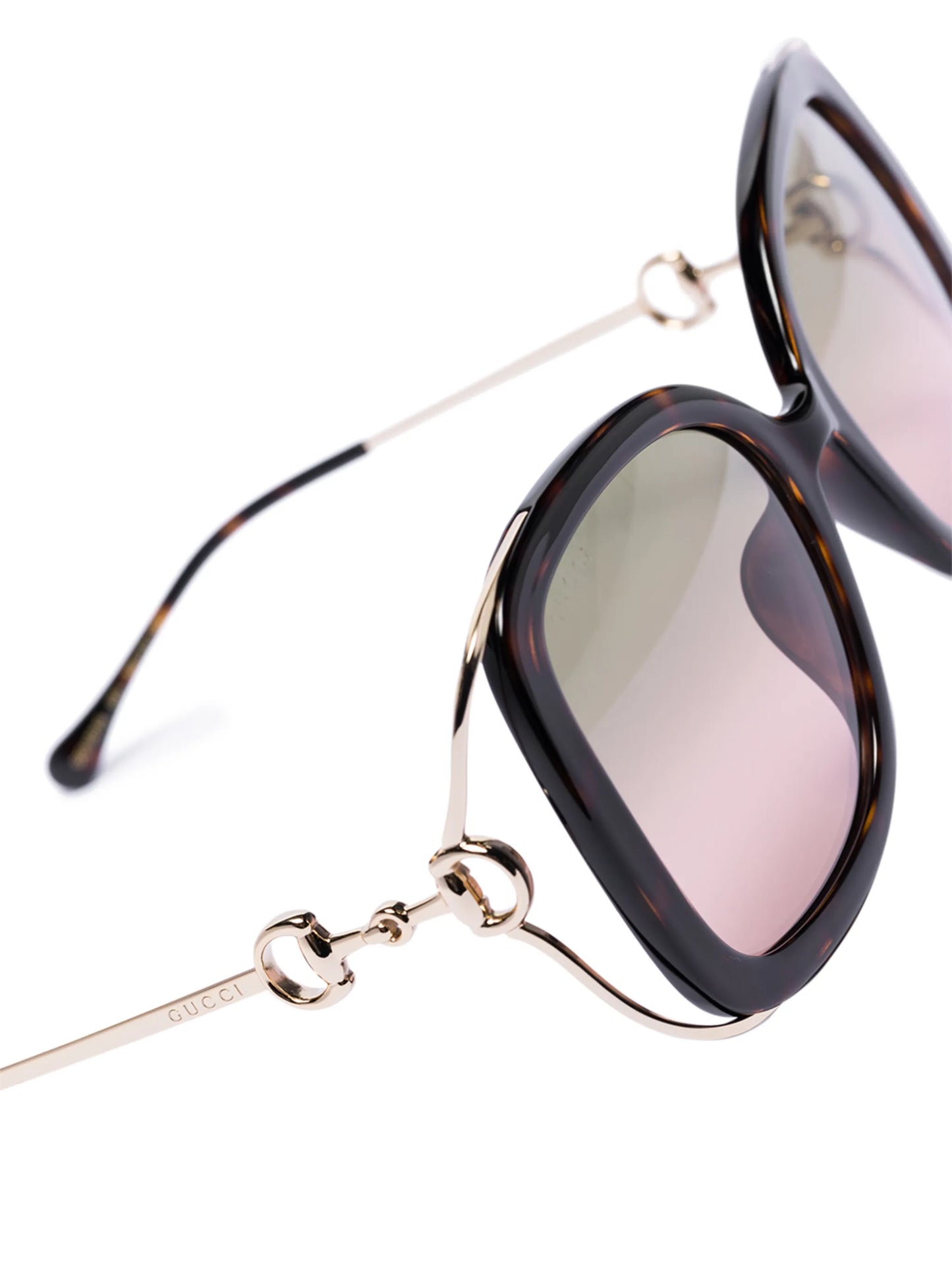 Horsebit-detail oversize-frame sunglasses