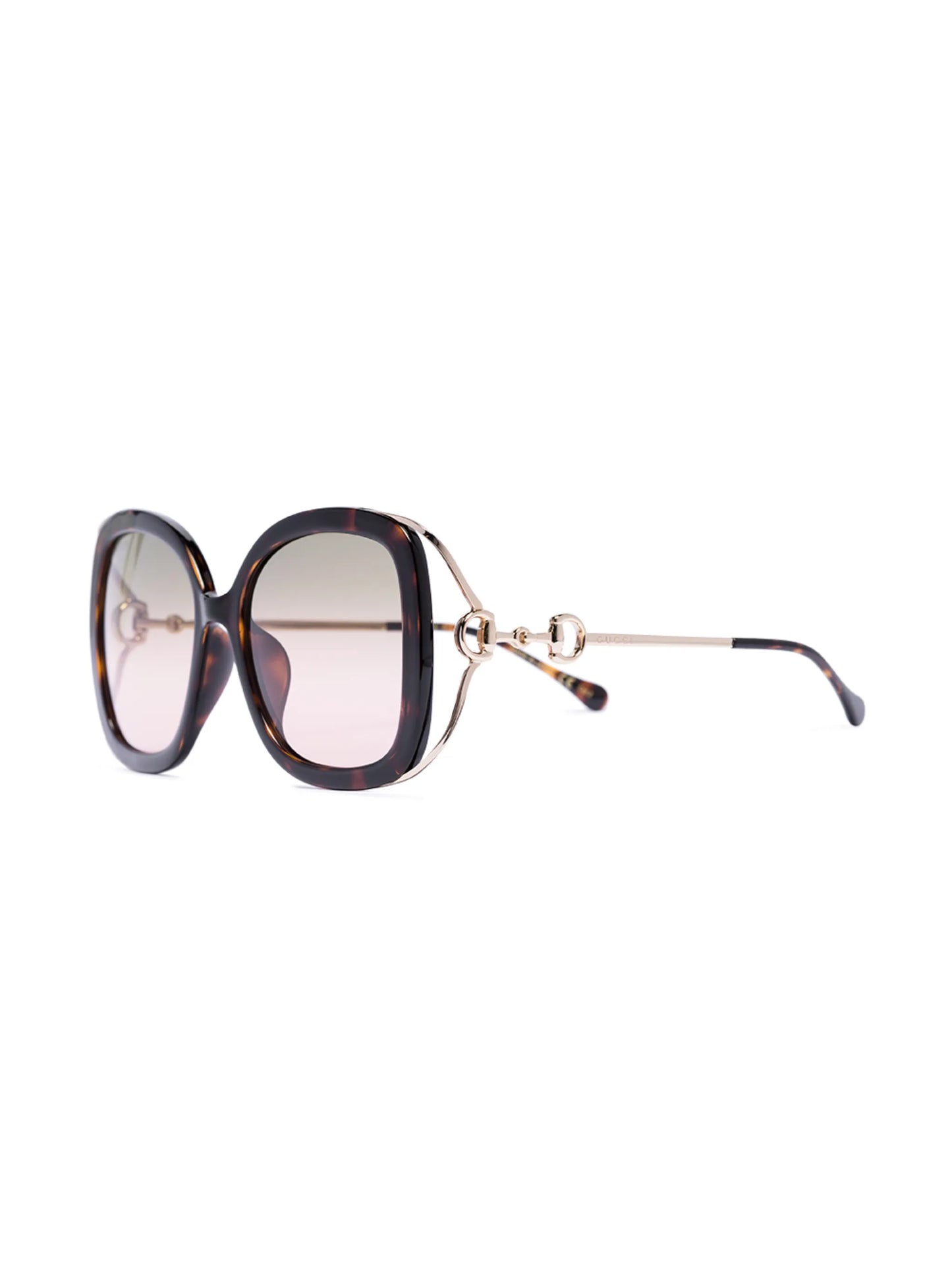 Horsebit-detail oversize-frame sunglasses