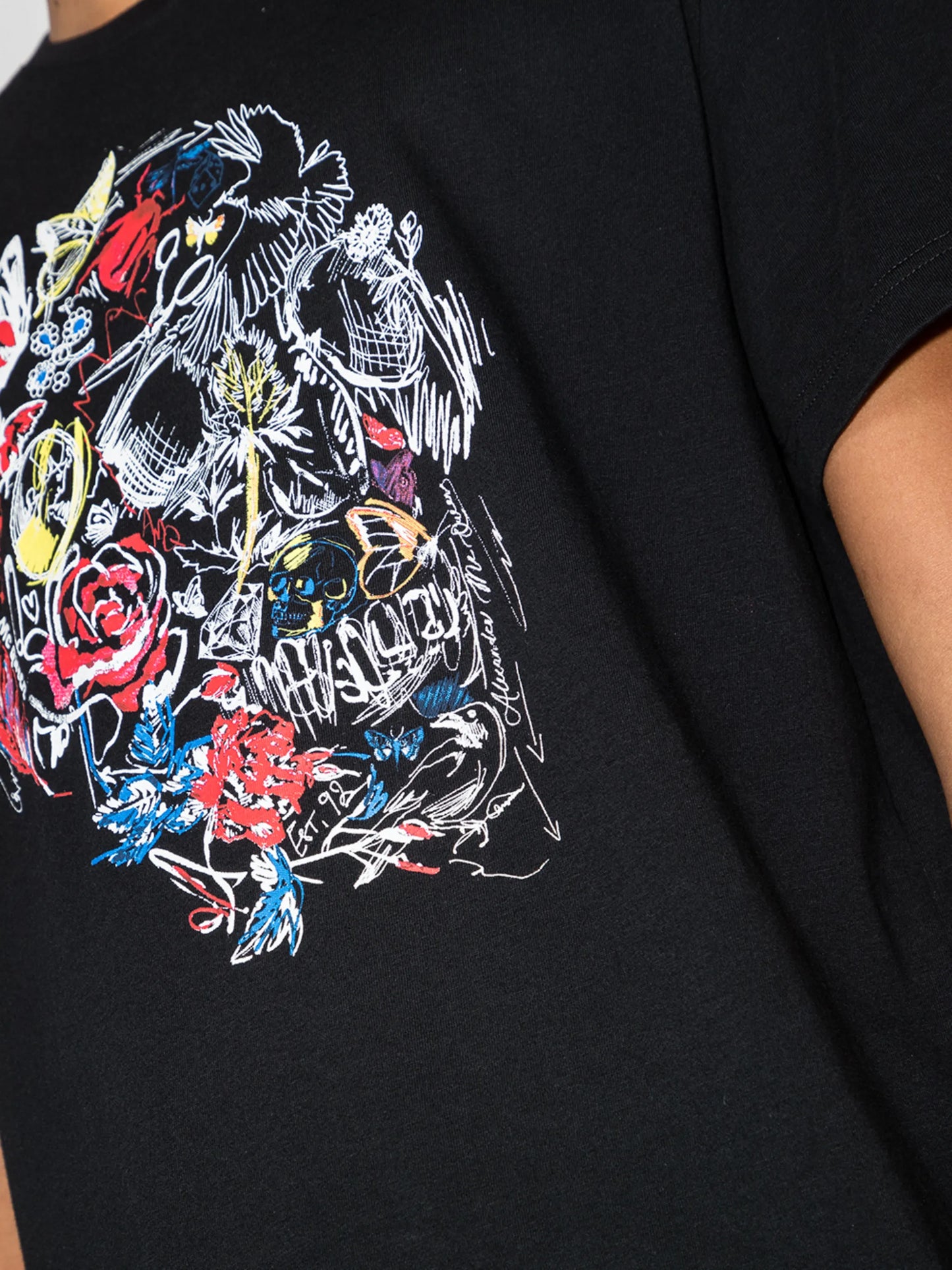 skull-print cotton T-shirt