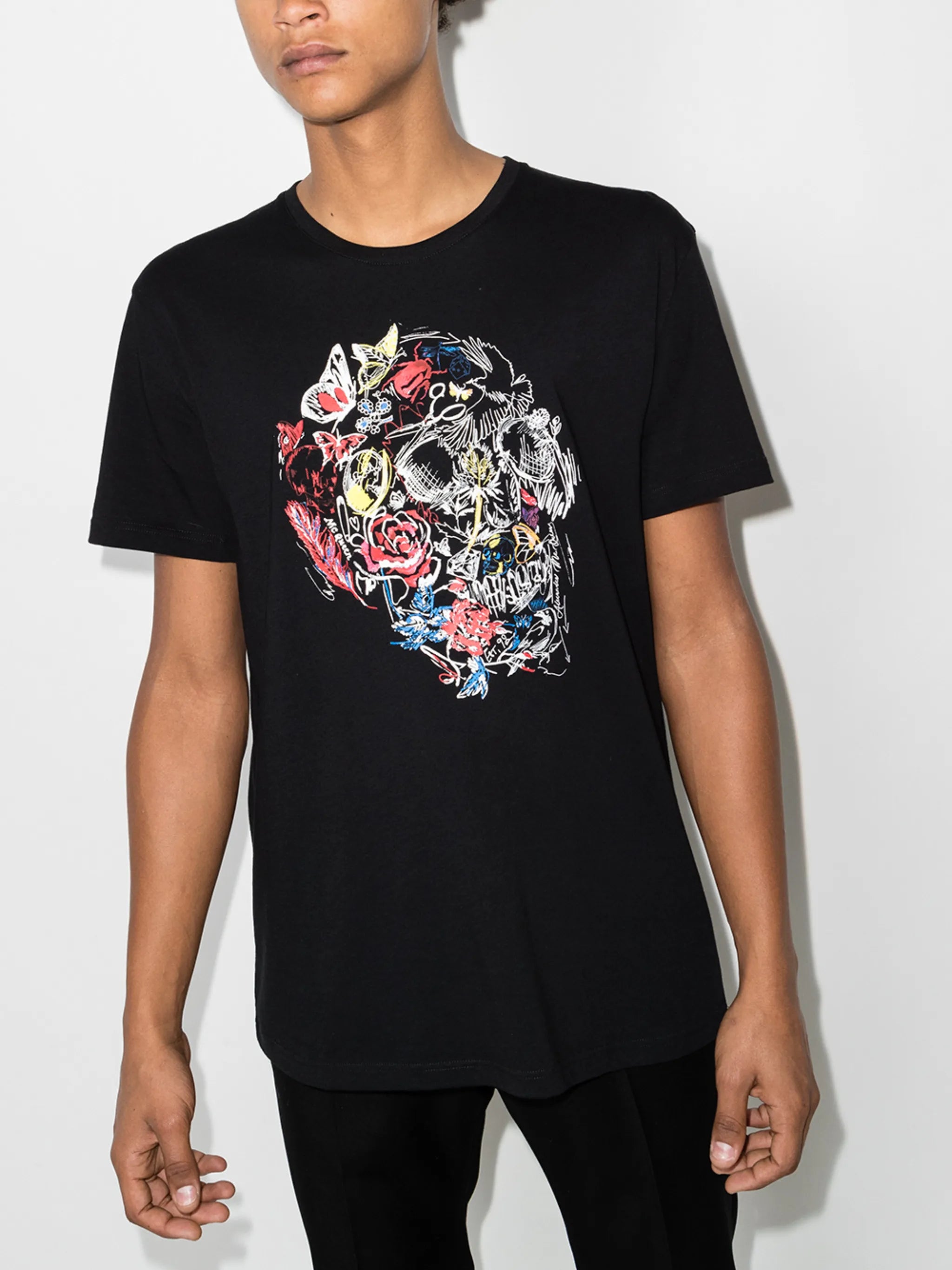 skull-print cotton T-shirt