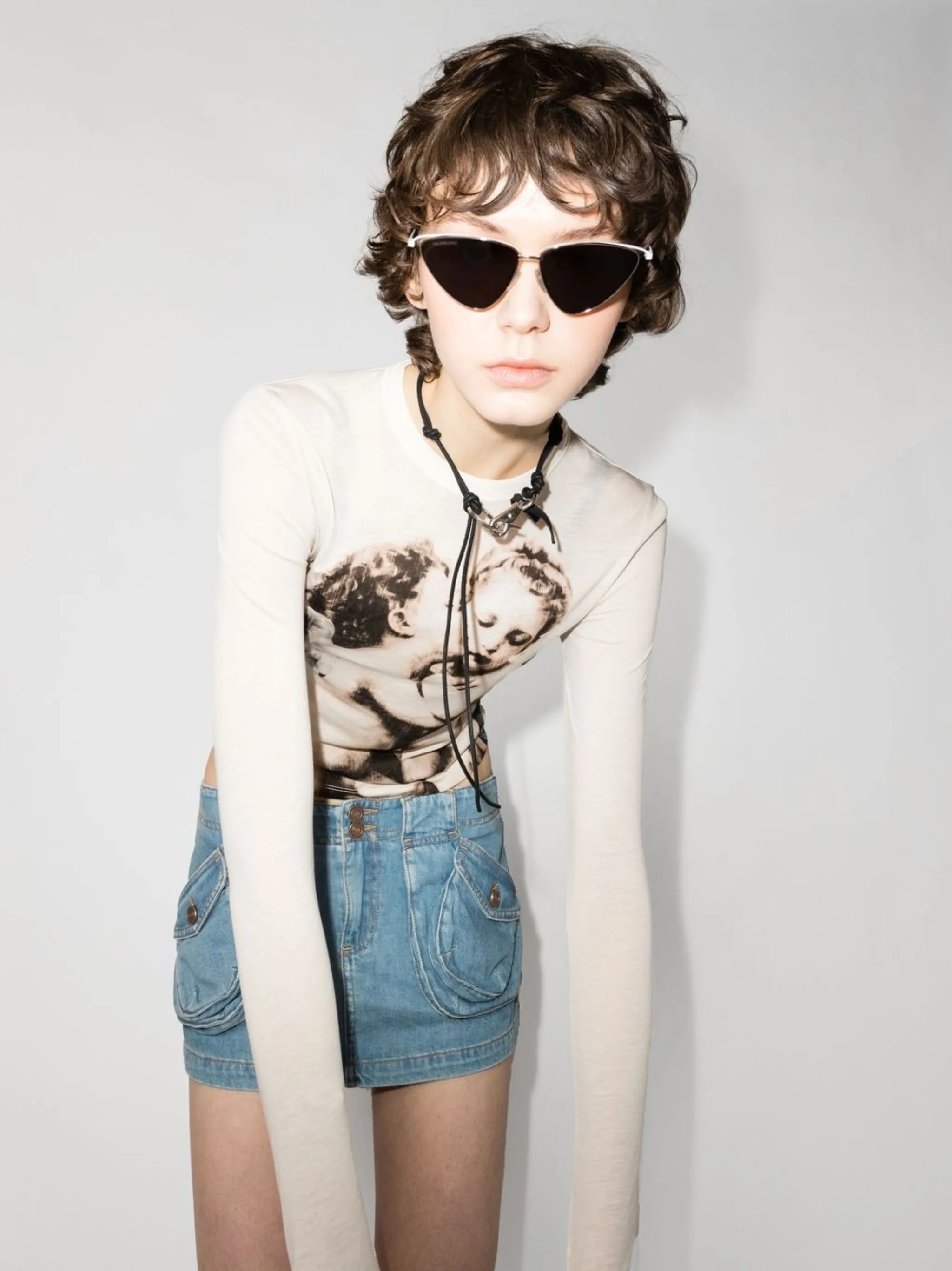 triangle-frames tinted sunglasses