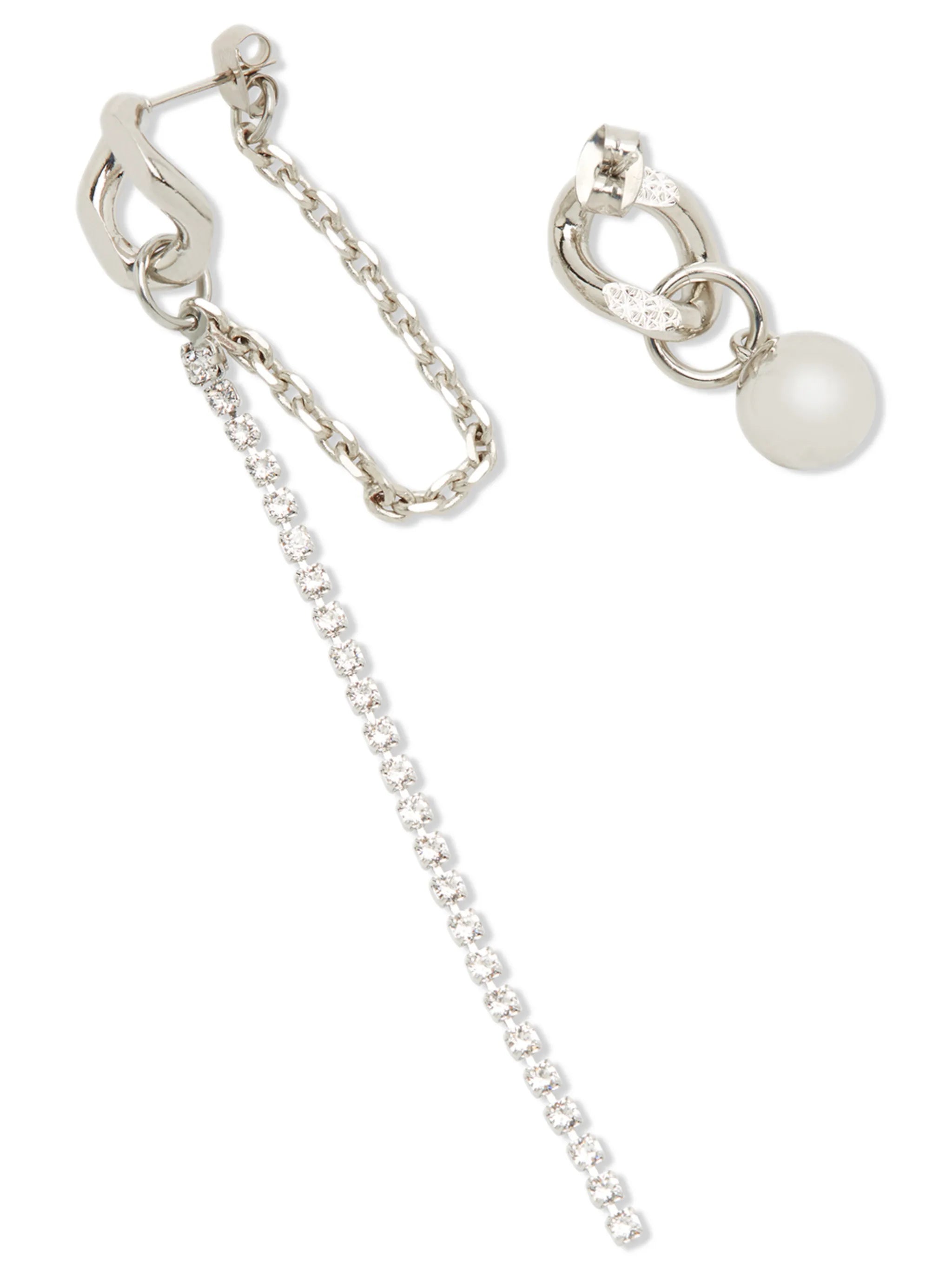 Betty asymmetric drop earrings