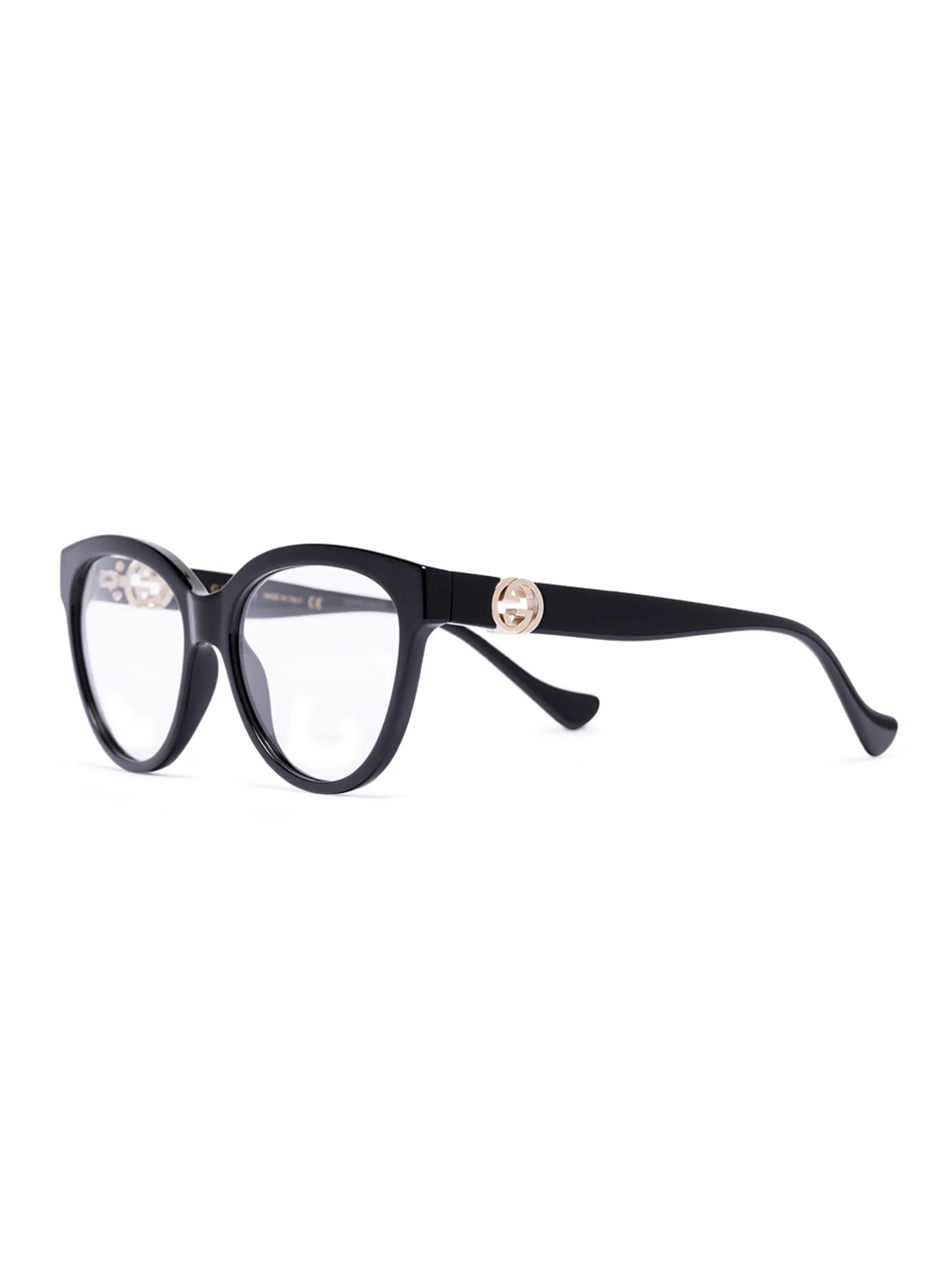 chain-detail oval-frame glasses