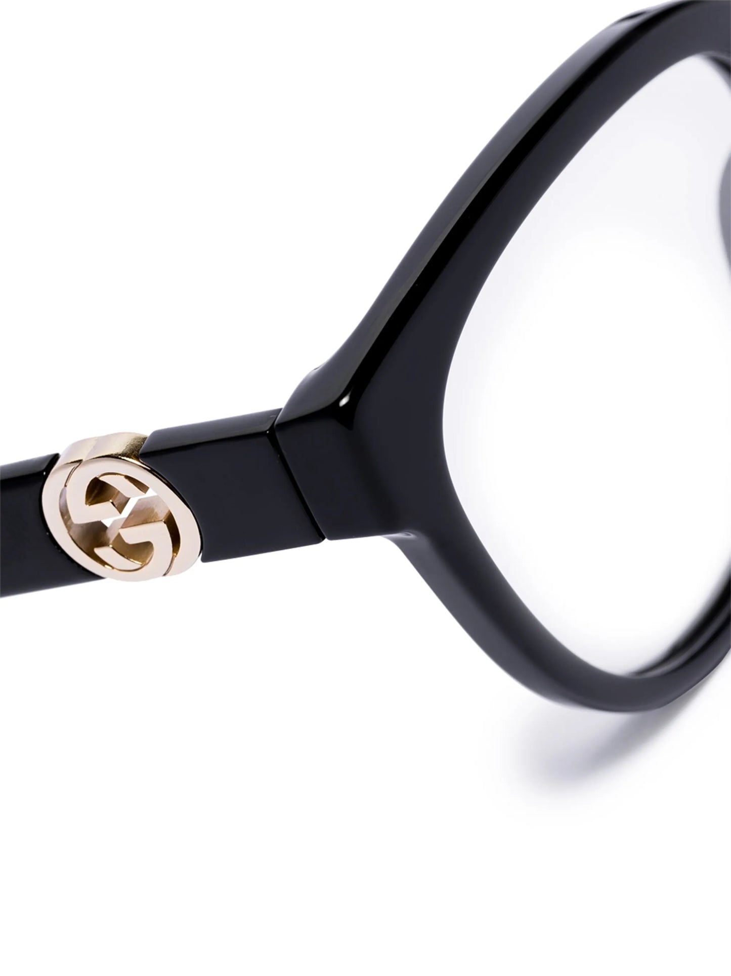 chain-detail oval-frame glasses