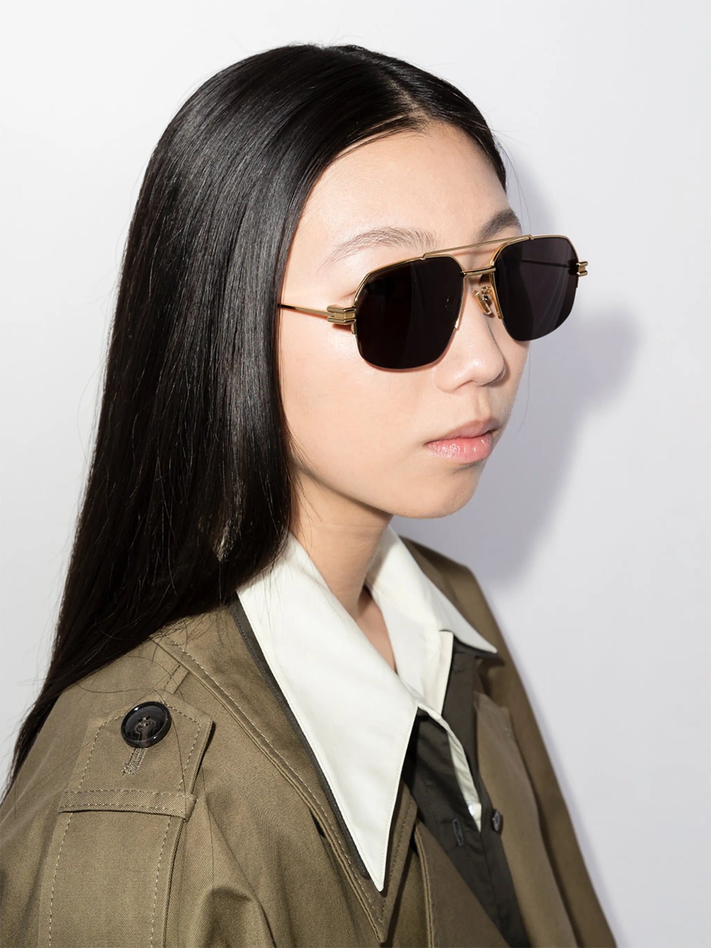 square pilot frame sunglasses