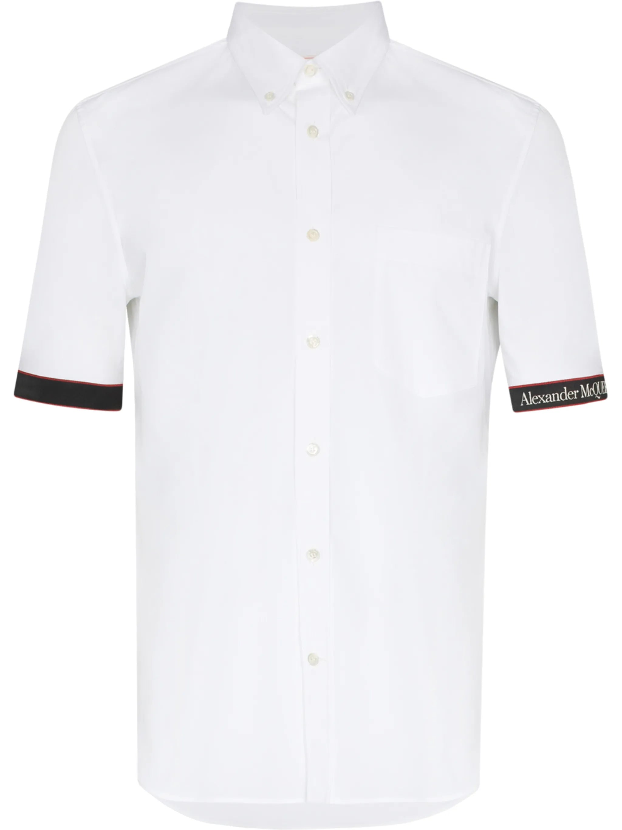 logo-trimmed short-sleeved shirt