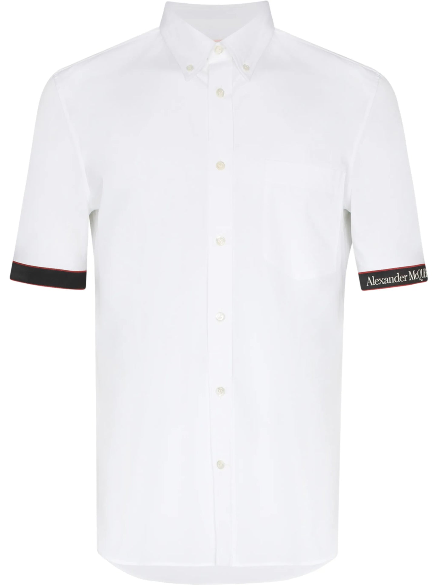 logo-trimmed short-sleeved shirt