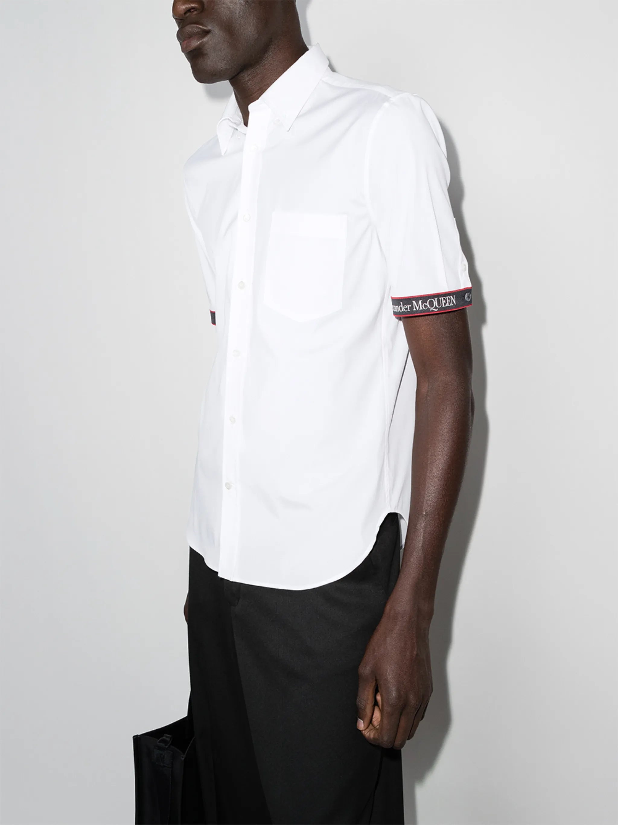 logo-trimmed short-sleeved shirt
