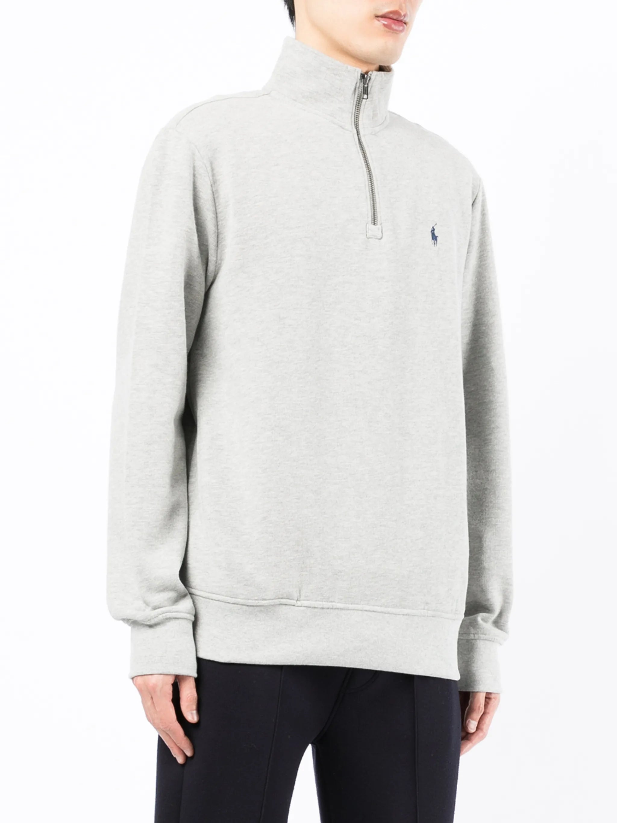 Pony logo half-zip sweatshirt