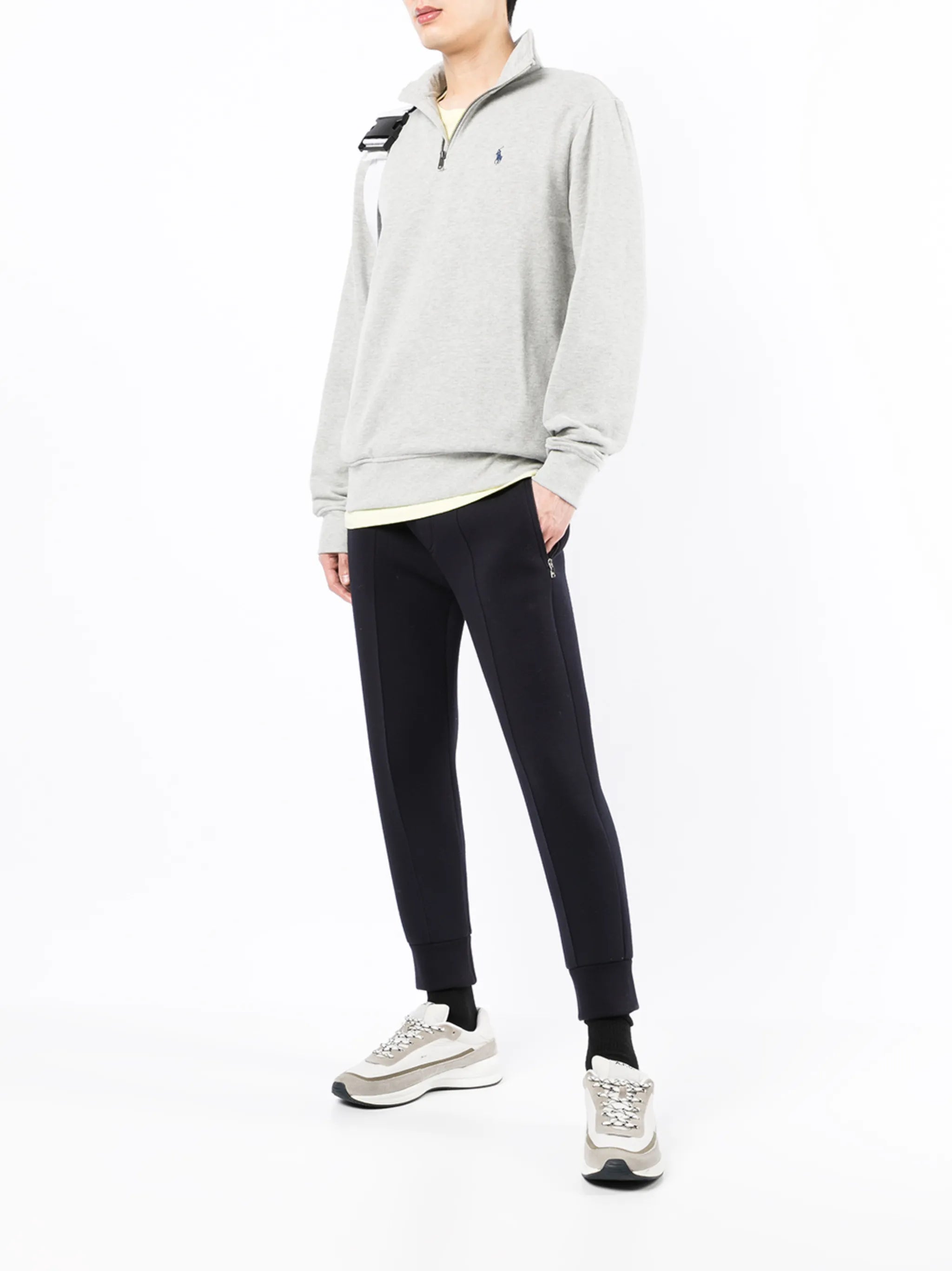 Pony logo half-zip sweatshirt
