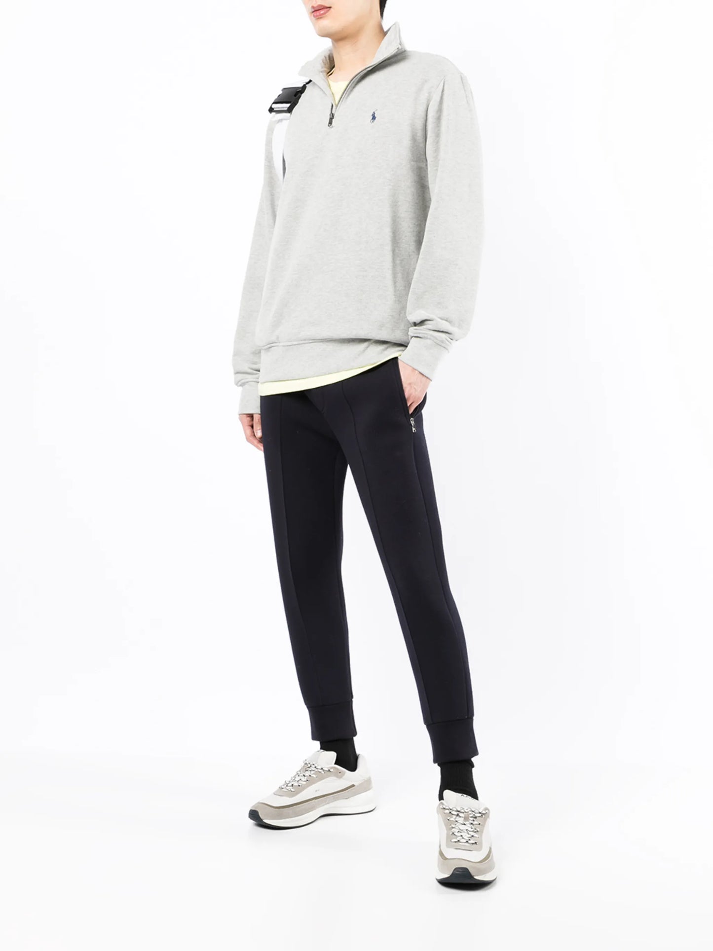 Pony logo half-zip sweatshirt