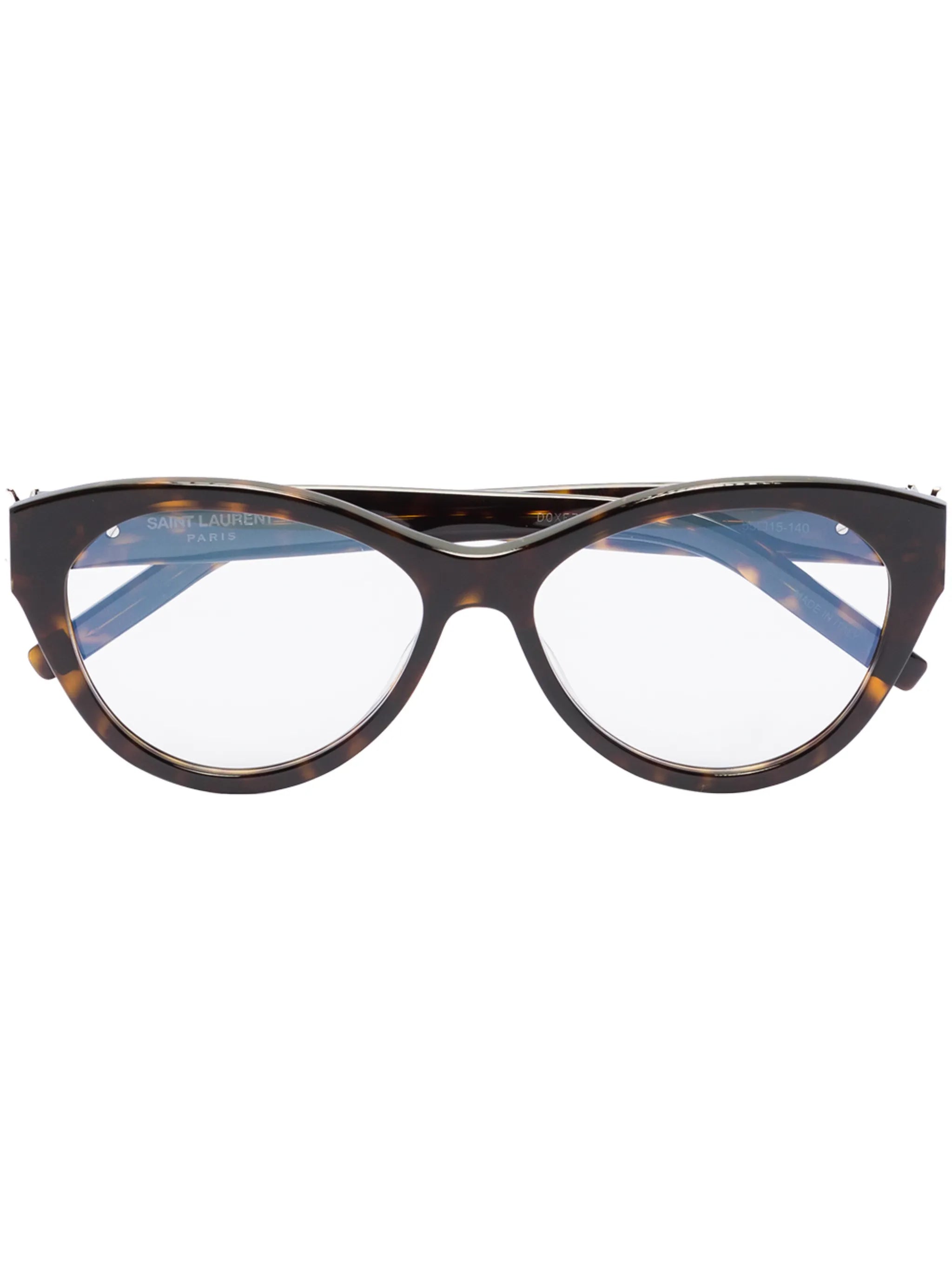 SL M96 round-frame tortoiseshell glasses