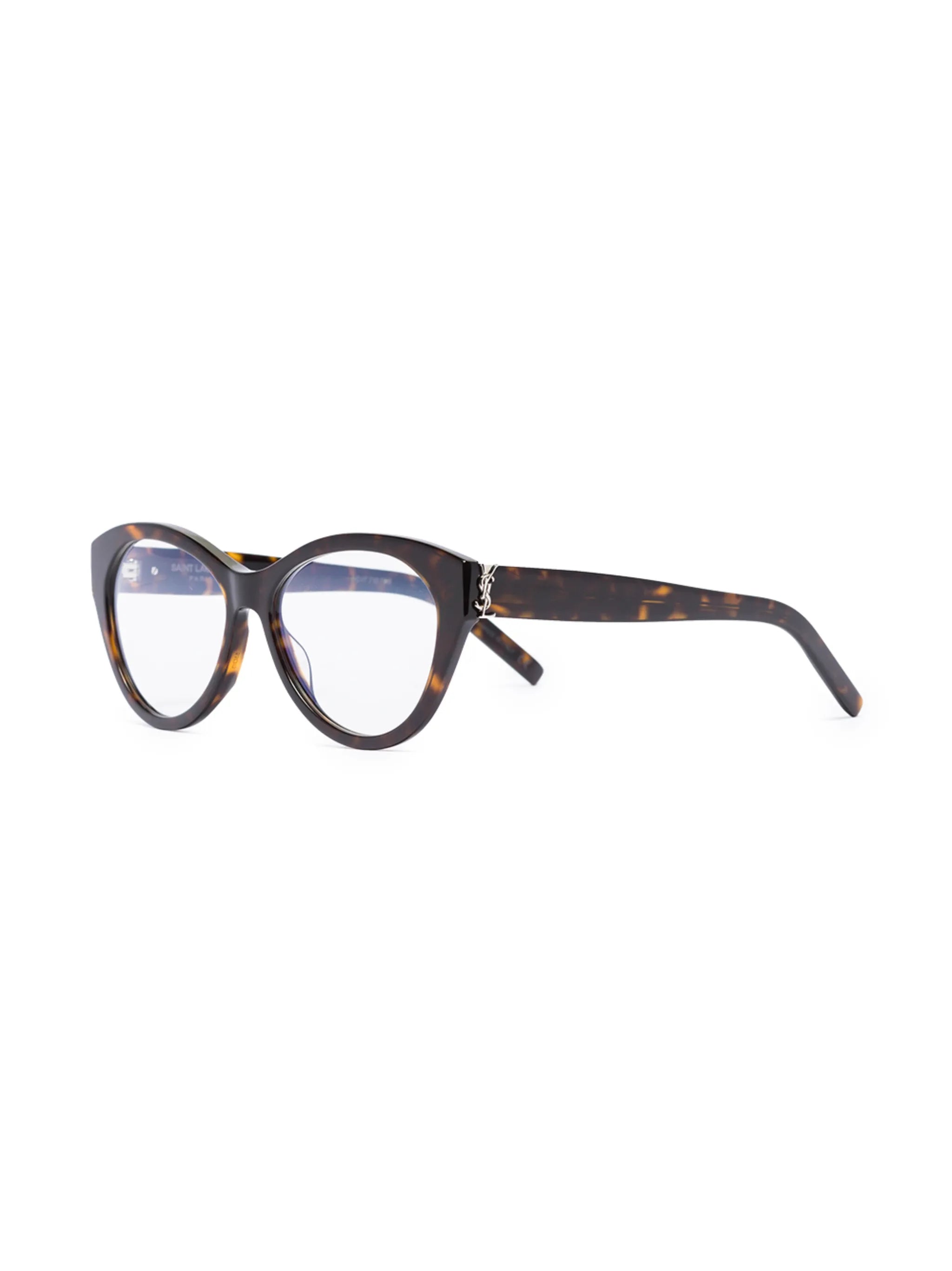 SL M96 round-frame tortoiseshell glasses