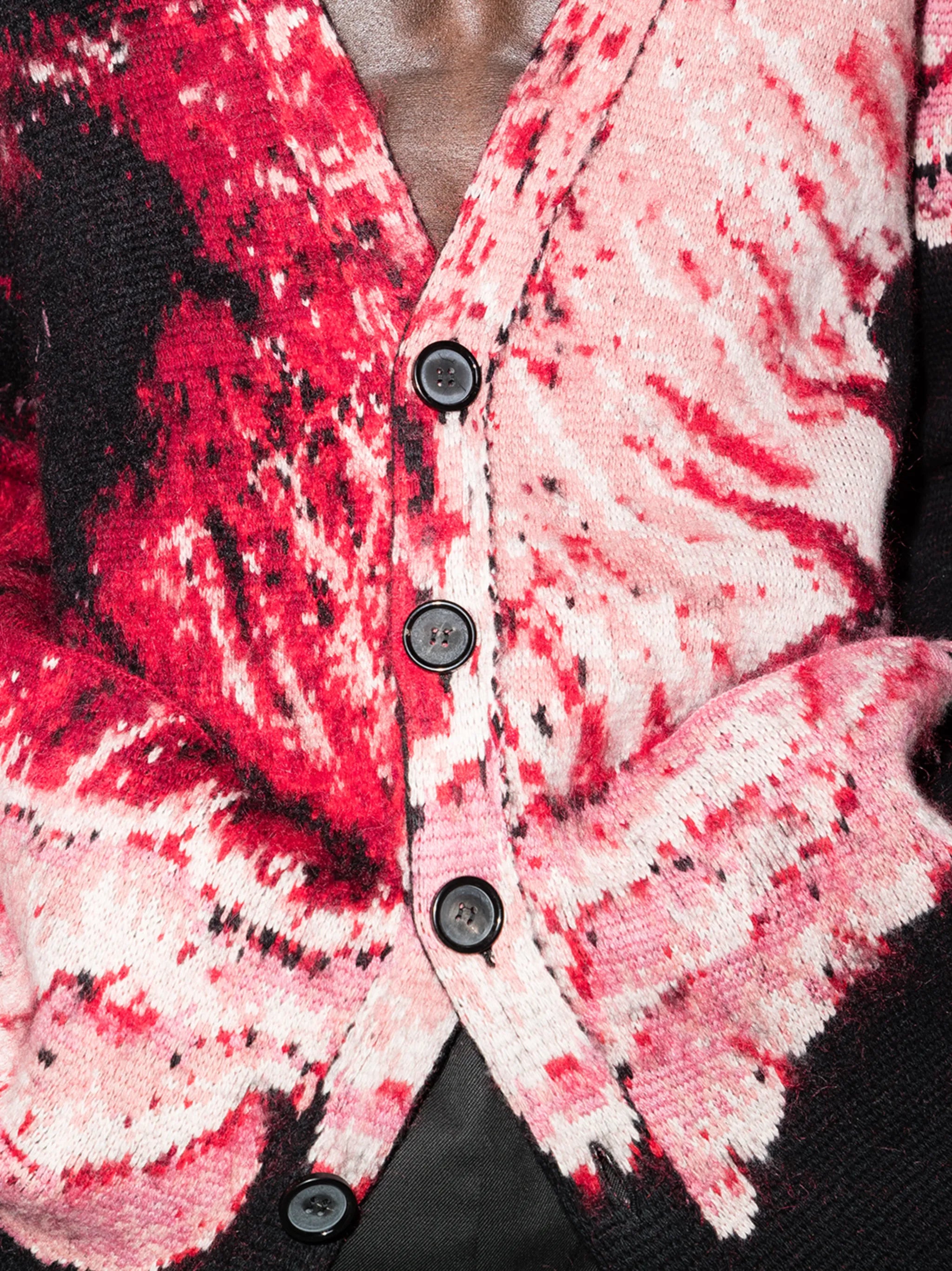 intarsia-pattern cardigan