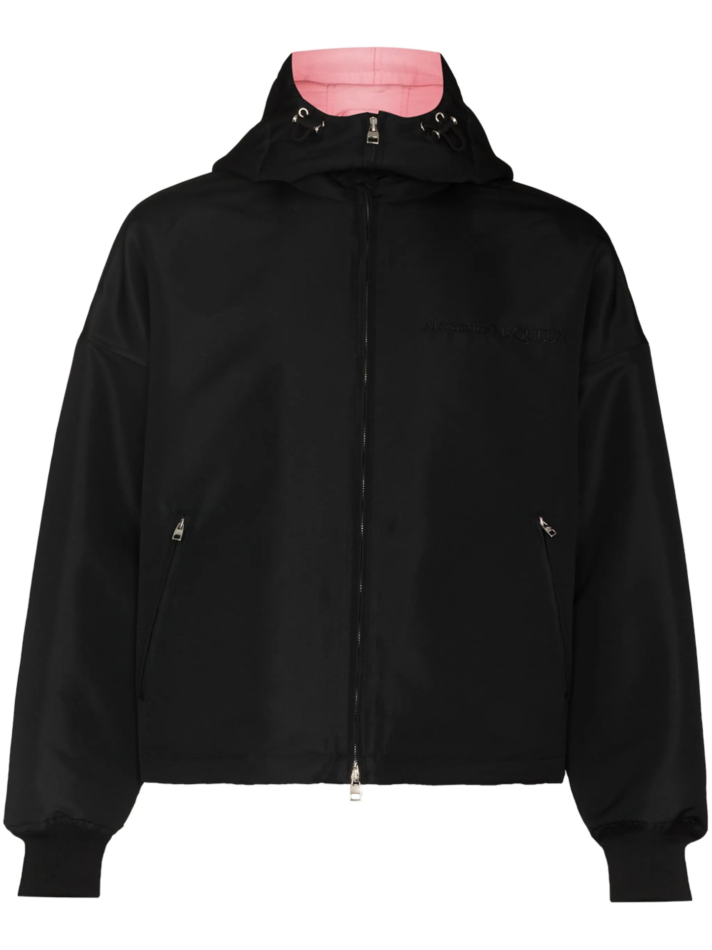 logo-embroidered windbreaker