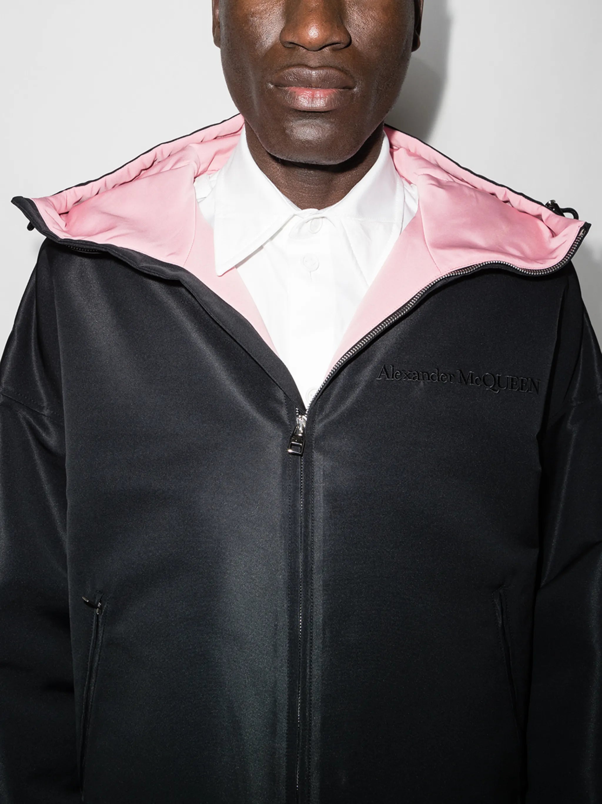 logo-embroidered windbreaker