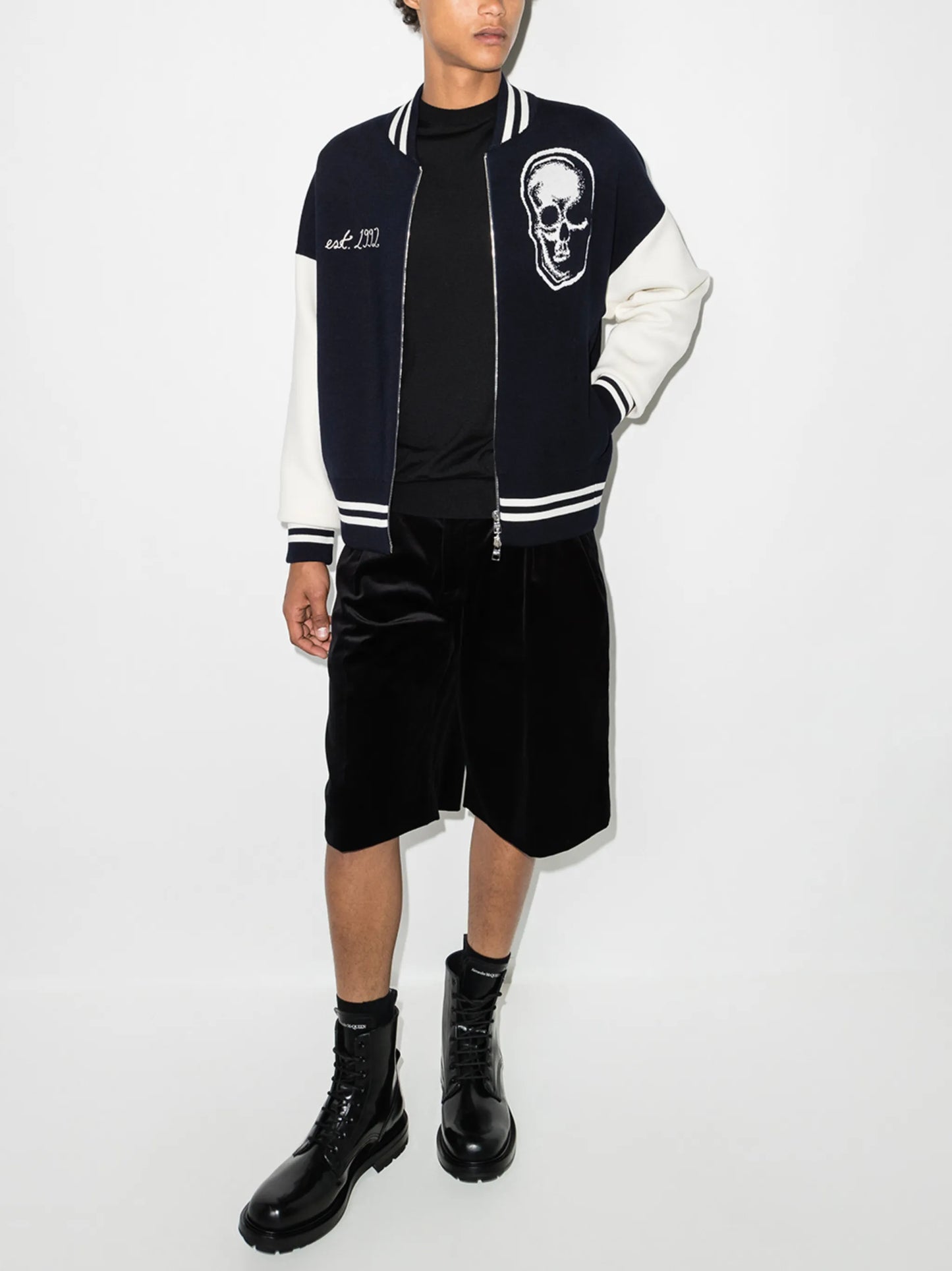 skull patch bomber jacket