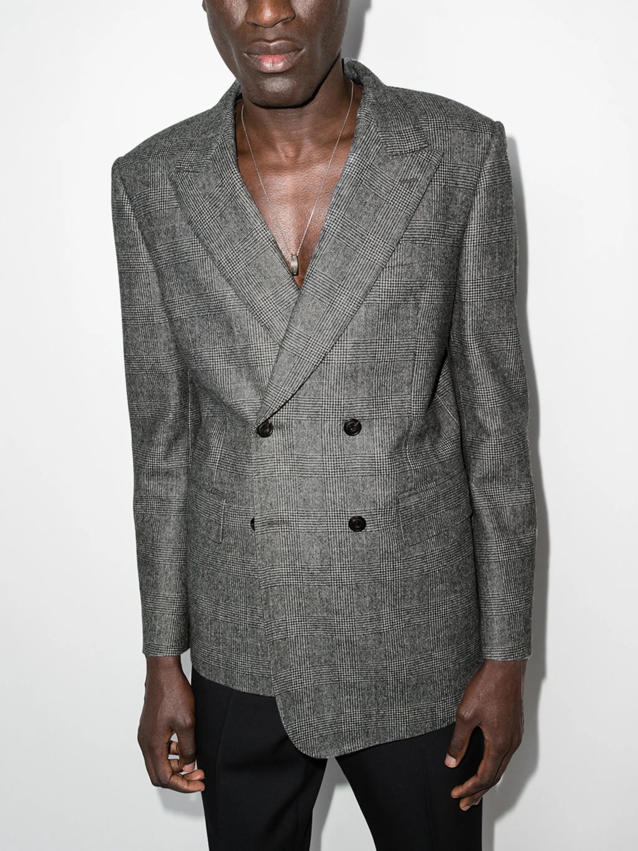 asymmetric double-breasted blazer