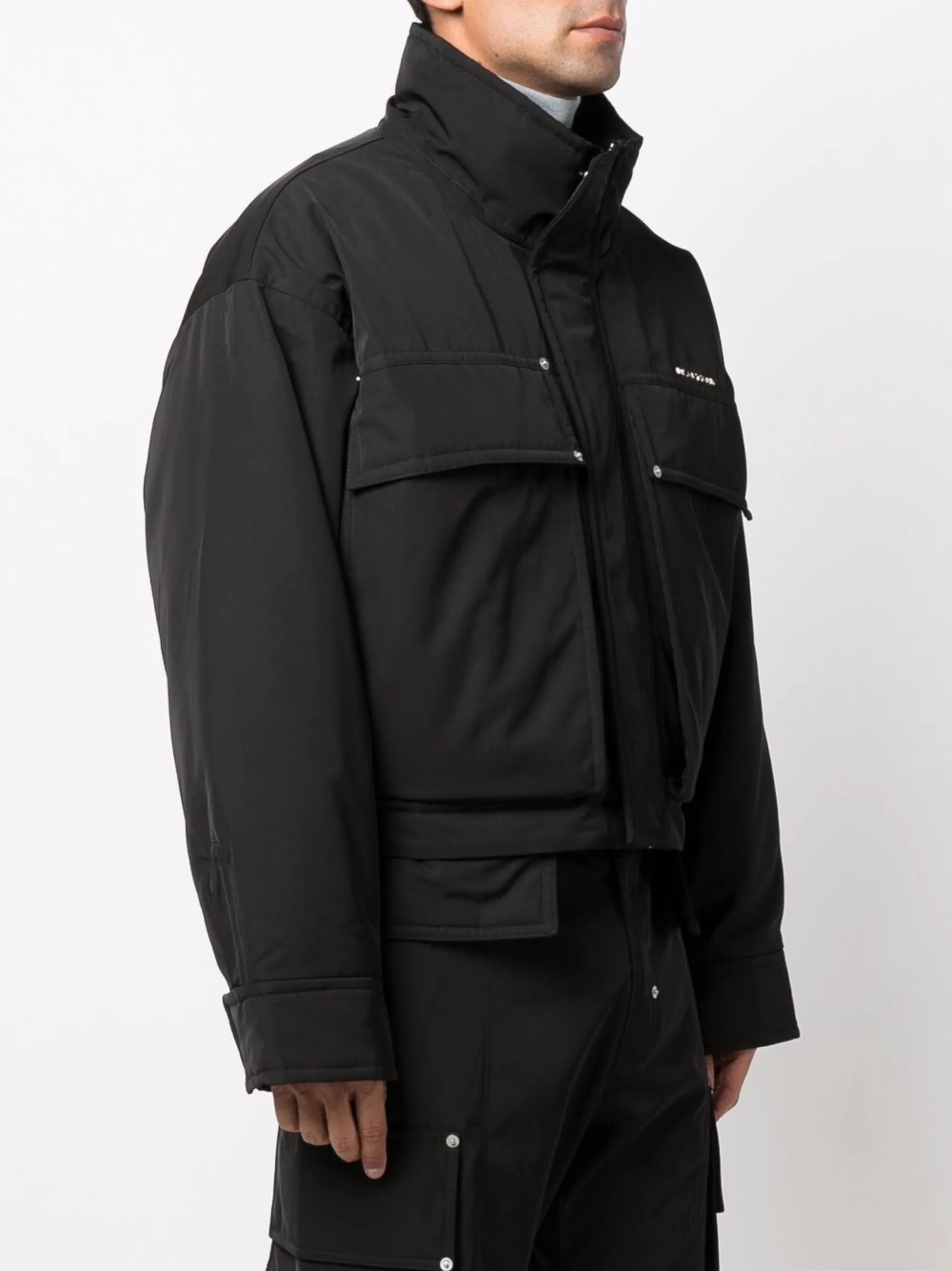 funnel neck padded jacket