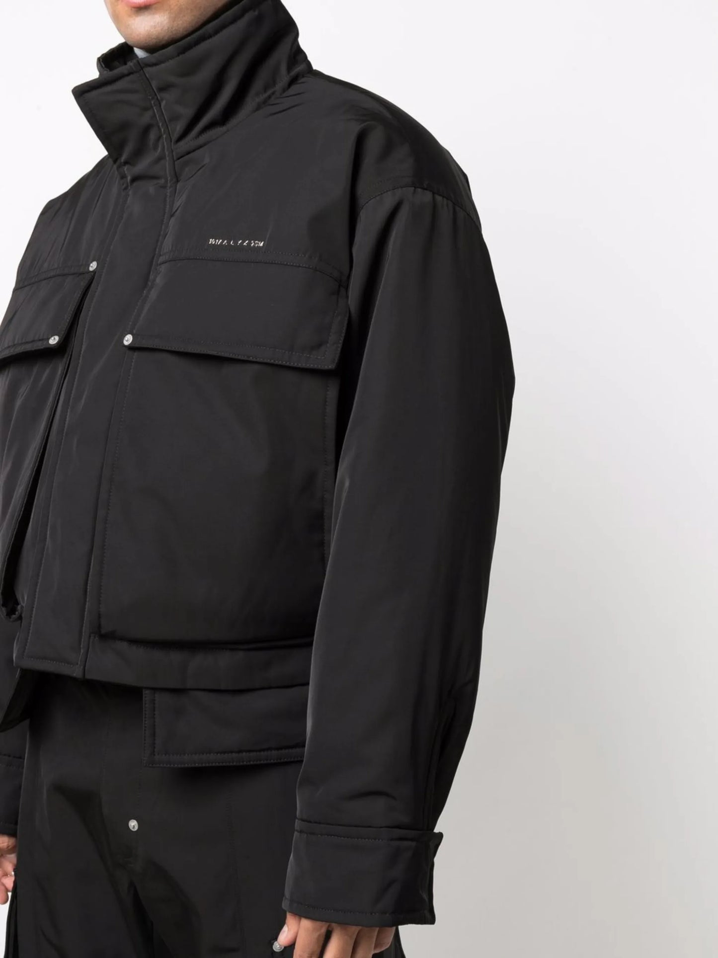 funnel neck padded jacket
