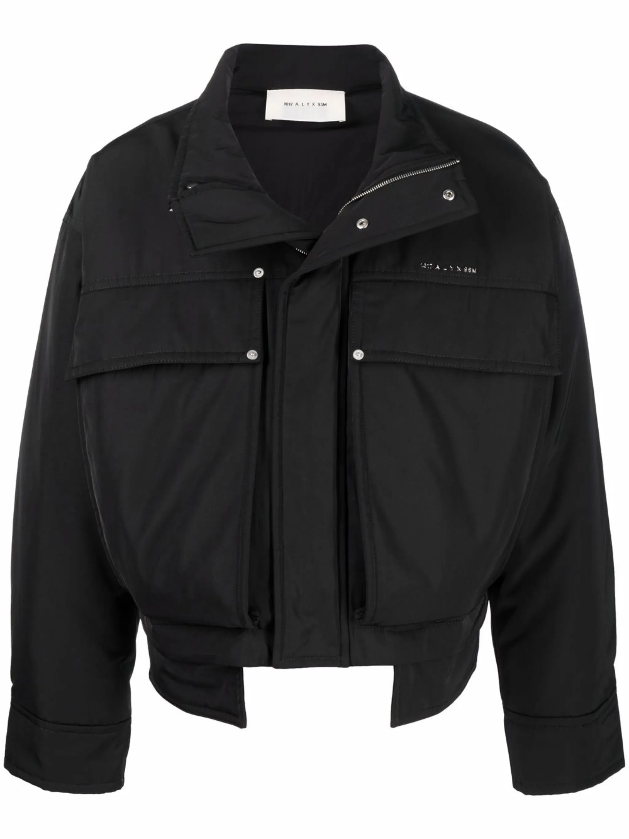 funnel neck padded jacket