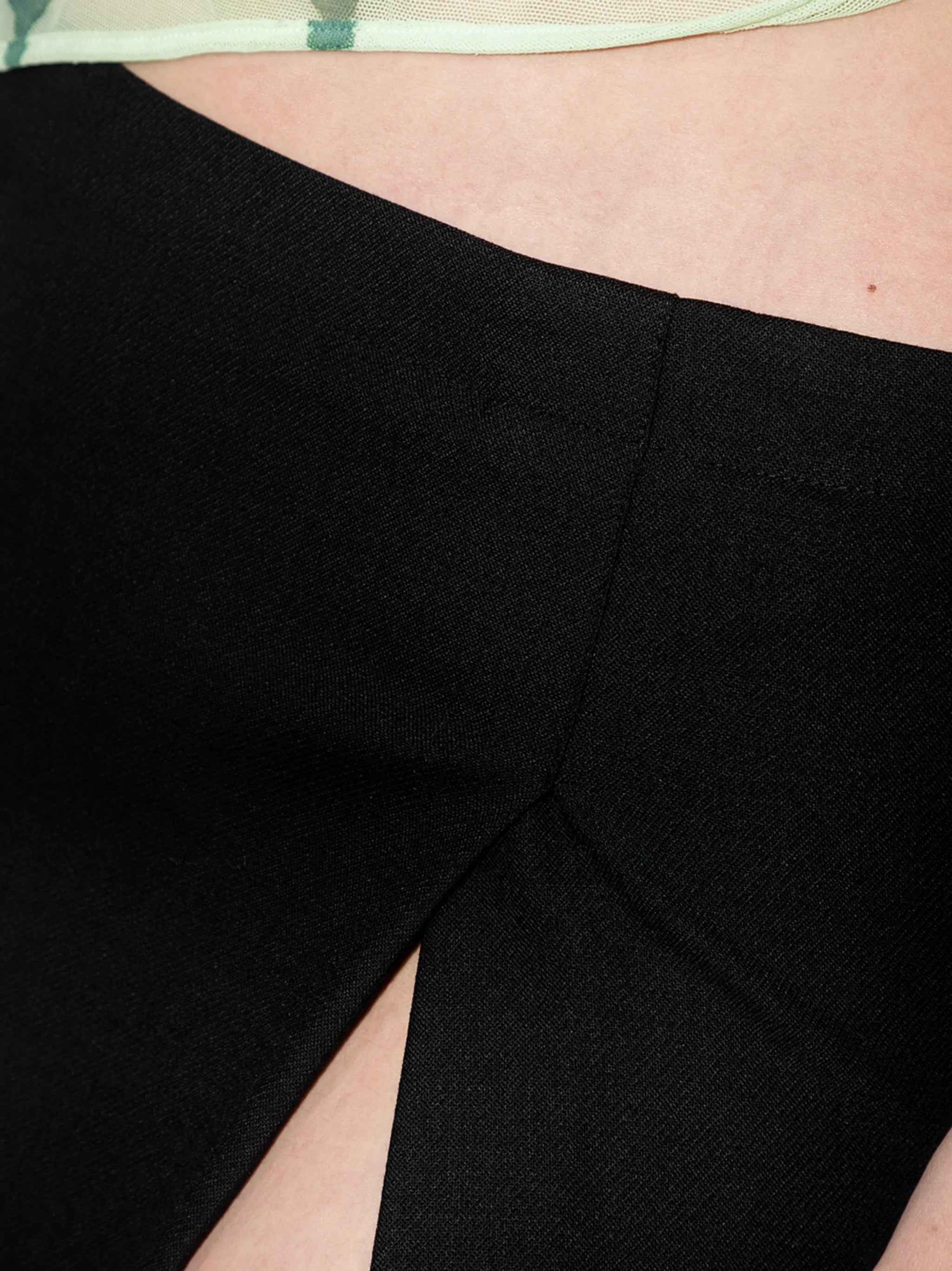 Micro front-slit miniskirt