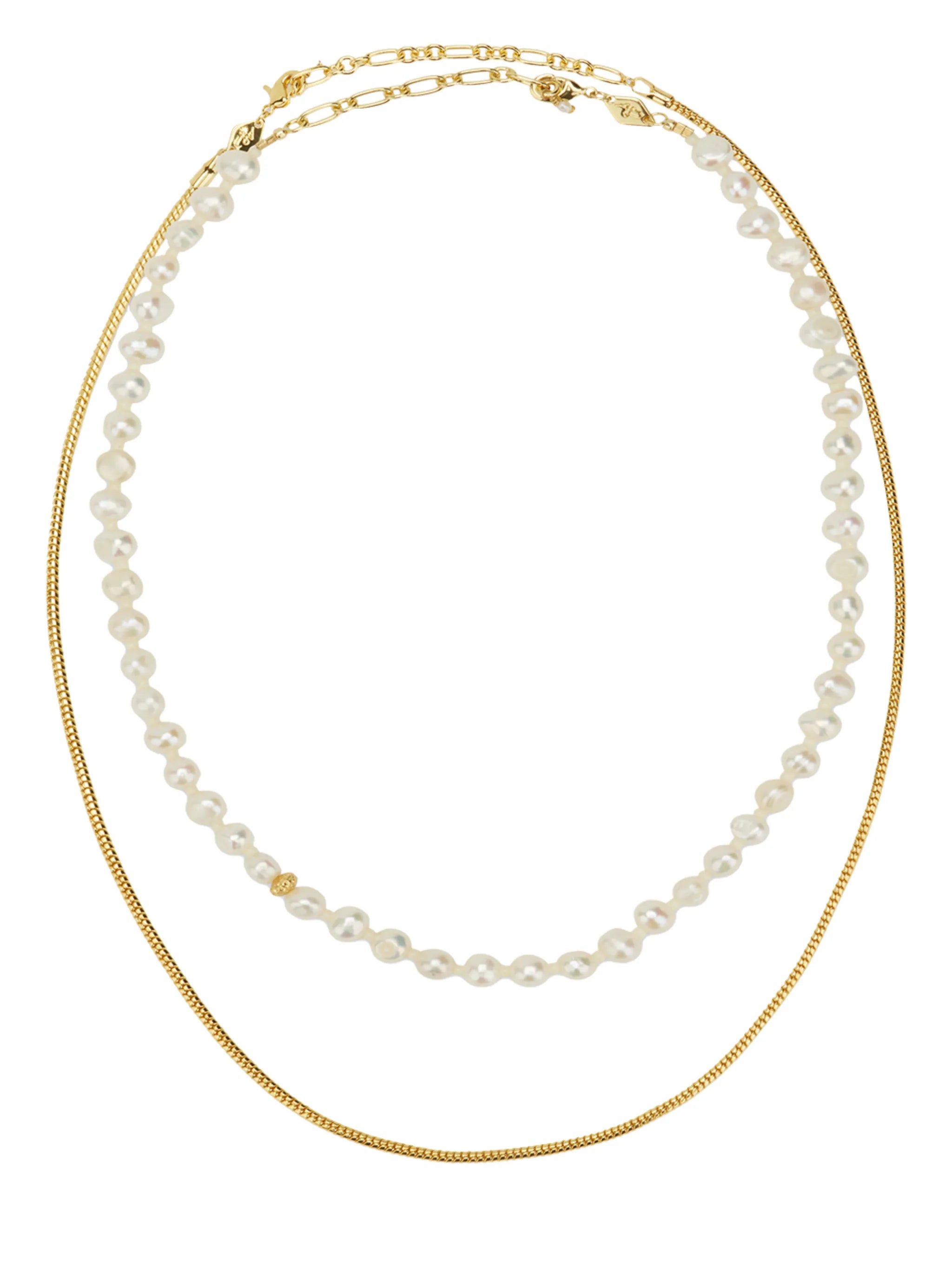 Stellar pearl necklace set