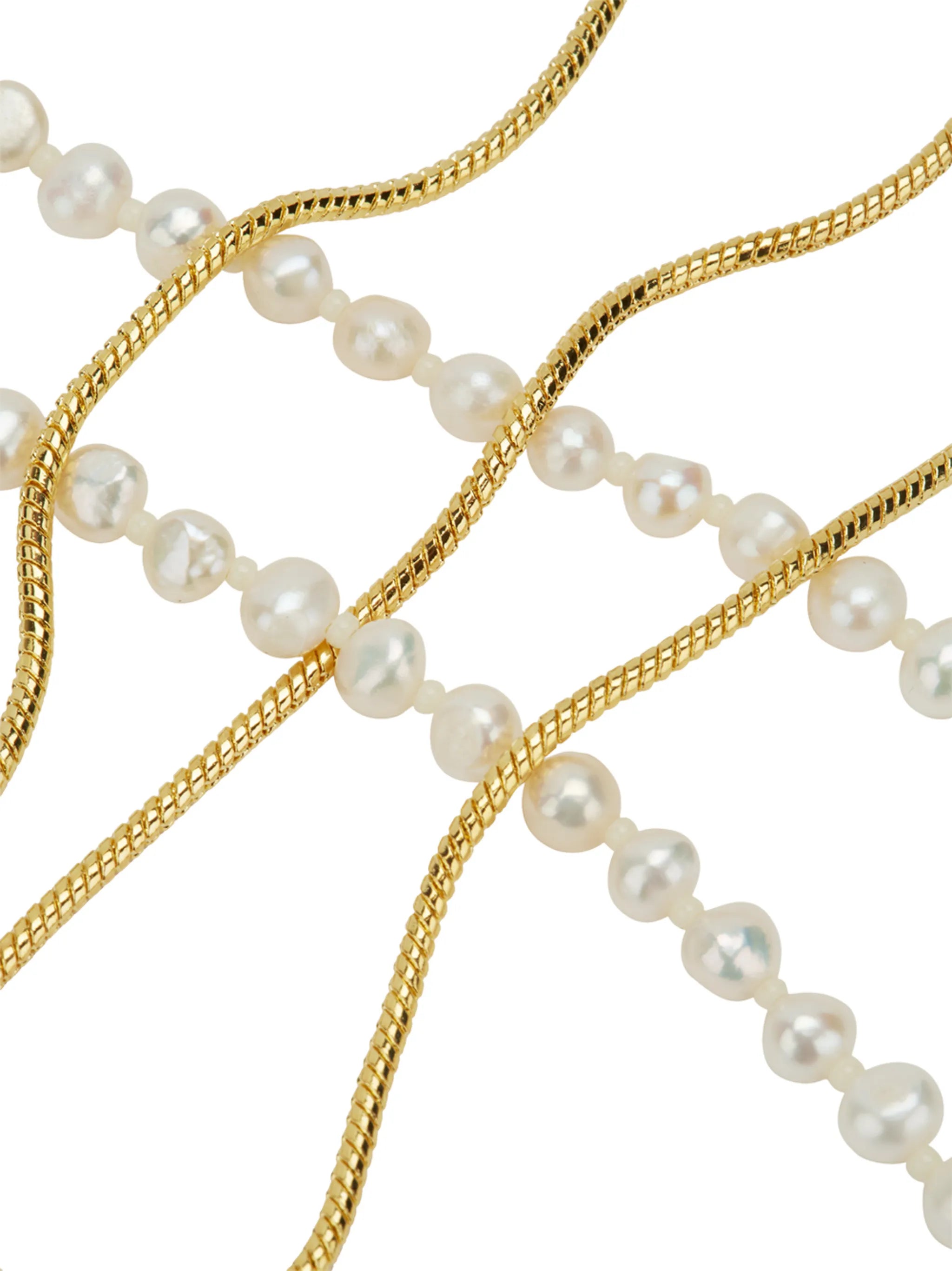 Stellar pearl necklace set