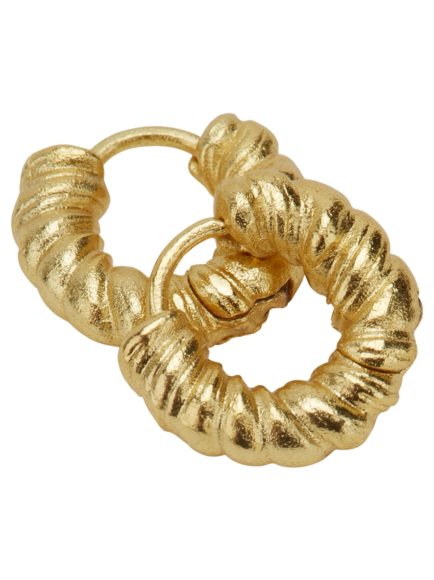 Cable small hoop earrings