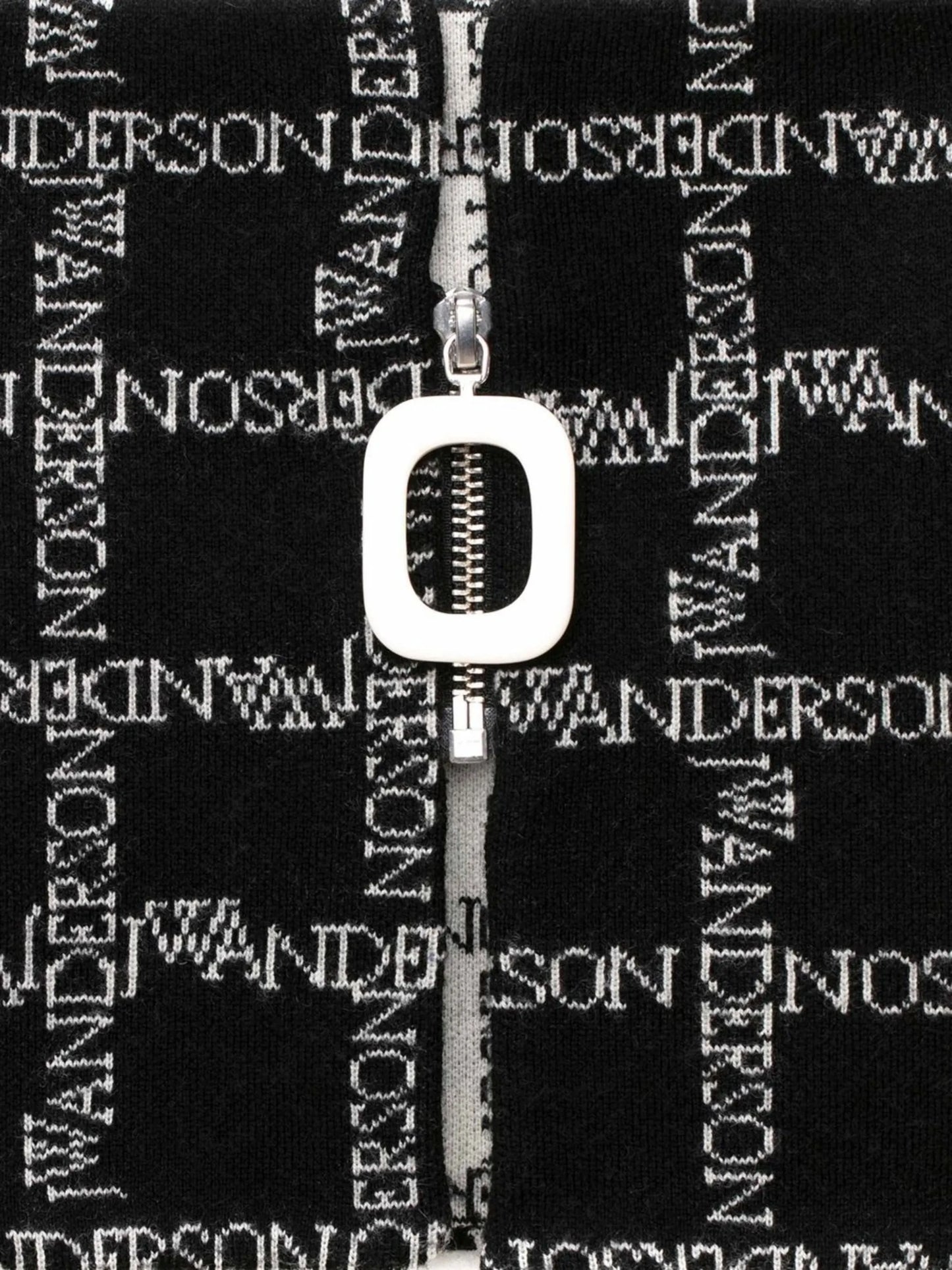 logo-grid zip-up neckband