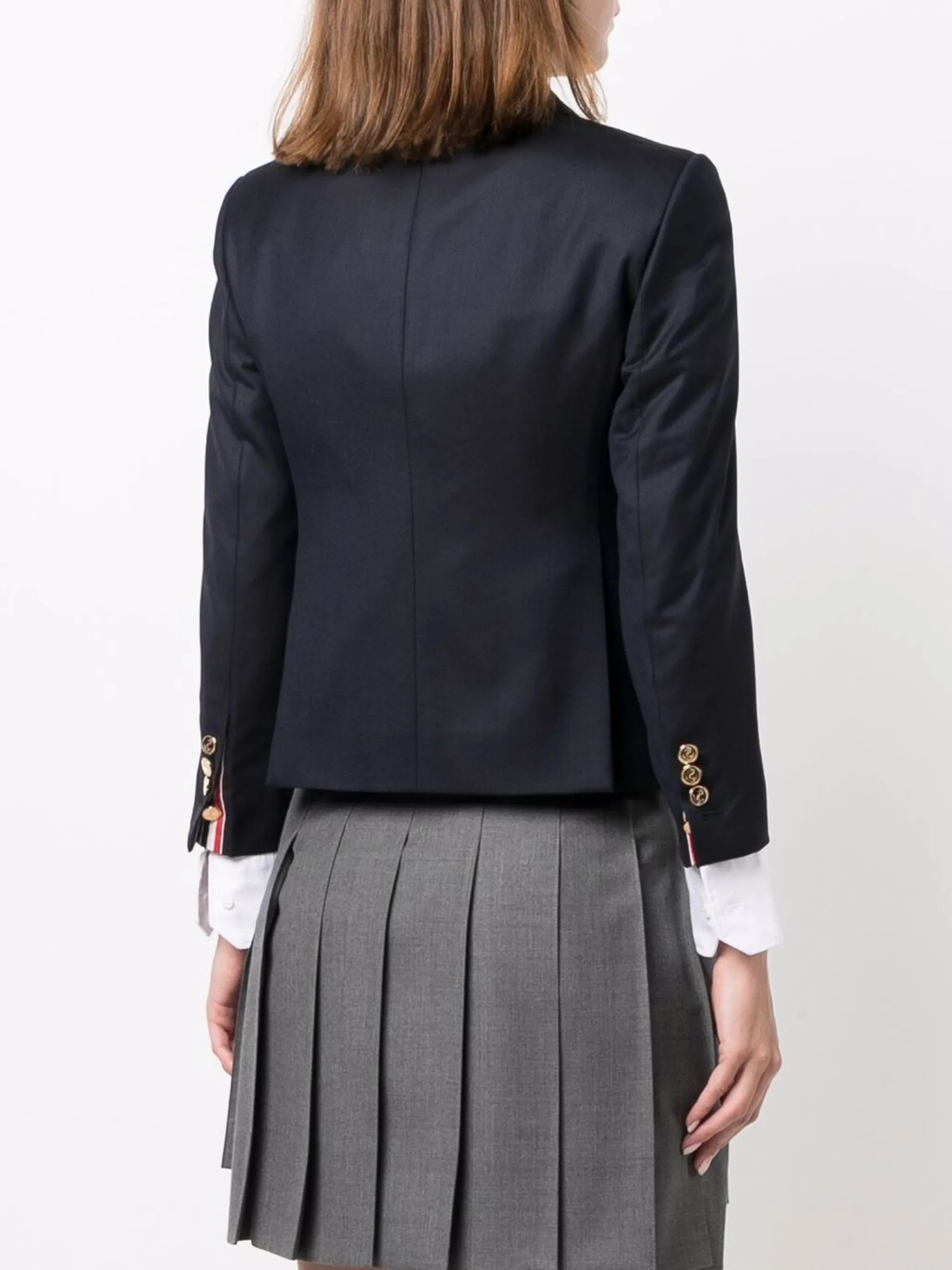 cropped single-breasted blazer