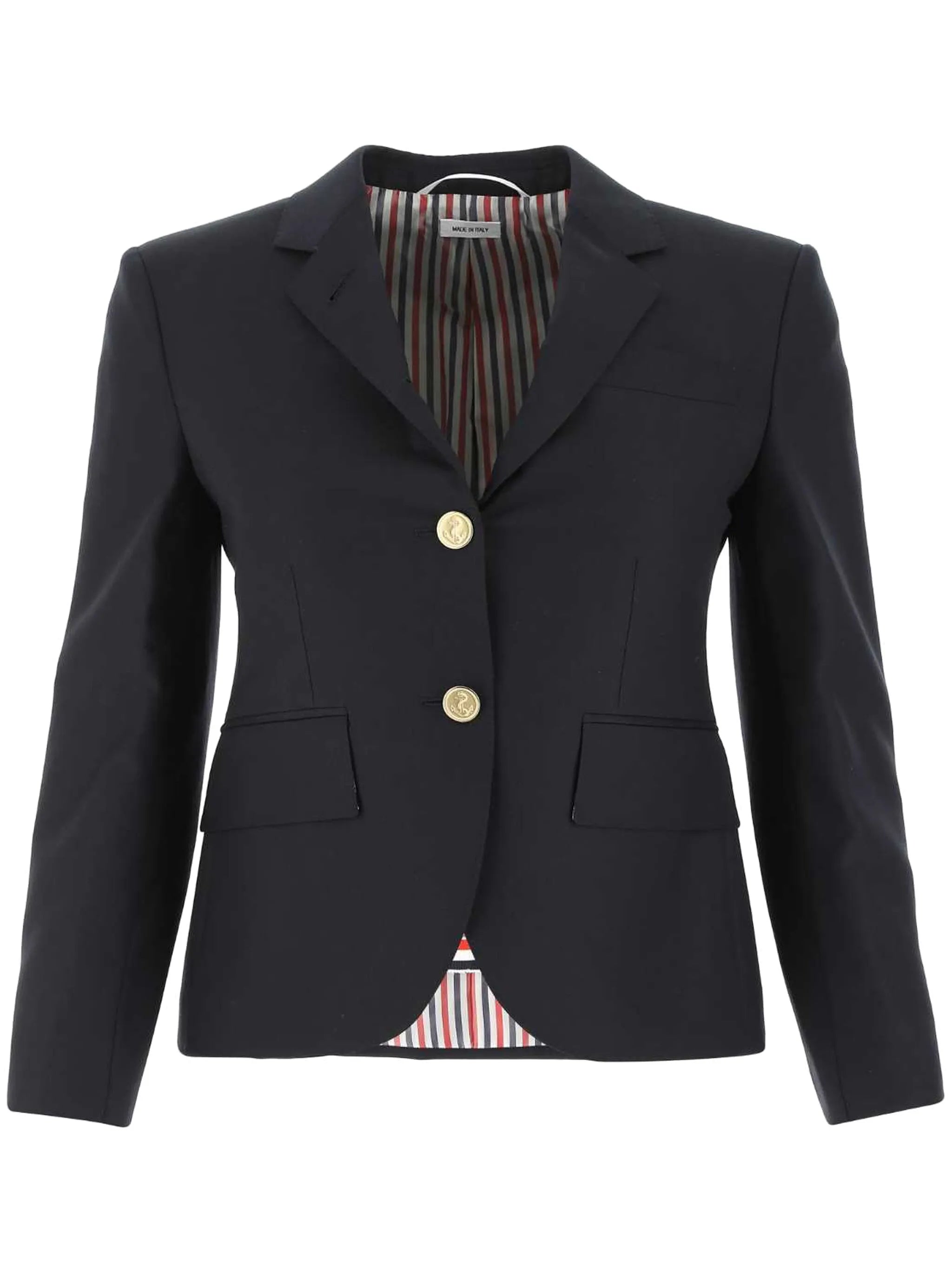 cropped single-breasted blazer