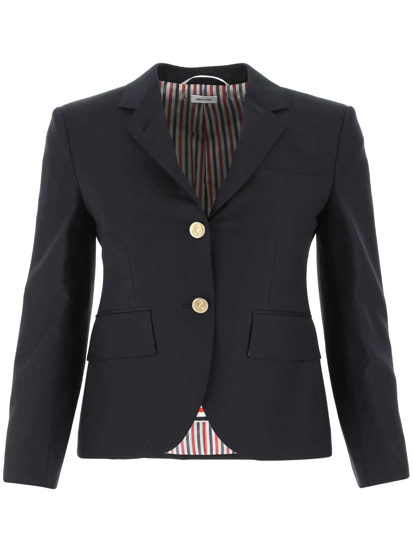cropped single-breasted blazer