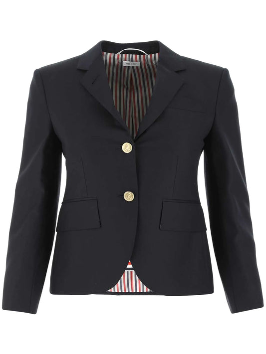 cropped single-breasted blazer