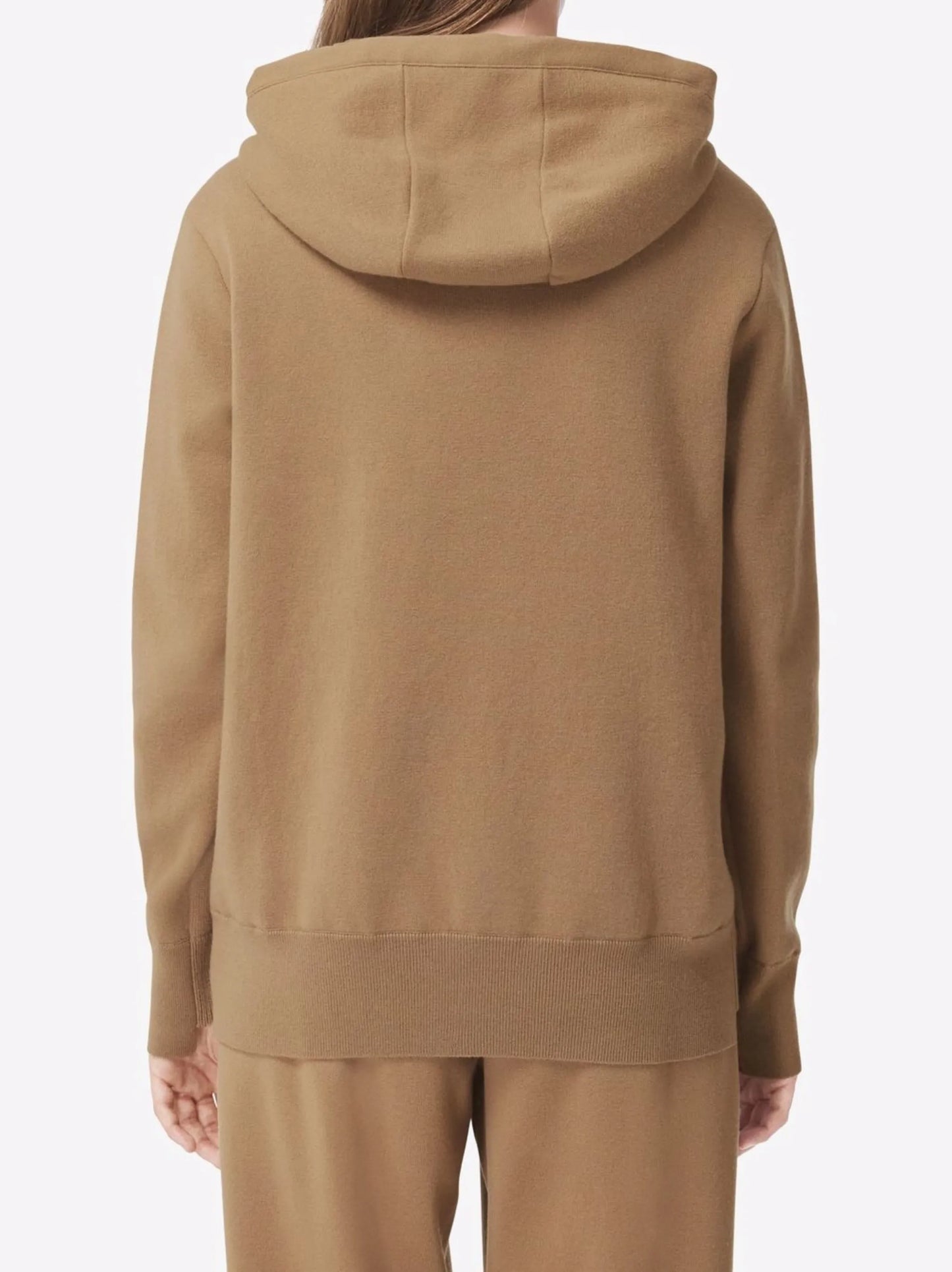 Monogram-motif wool-blend hoodie