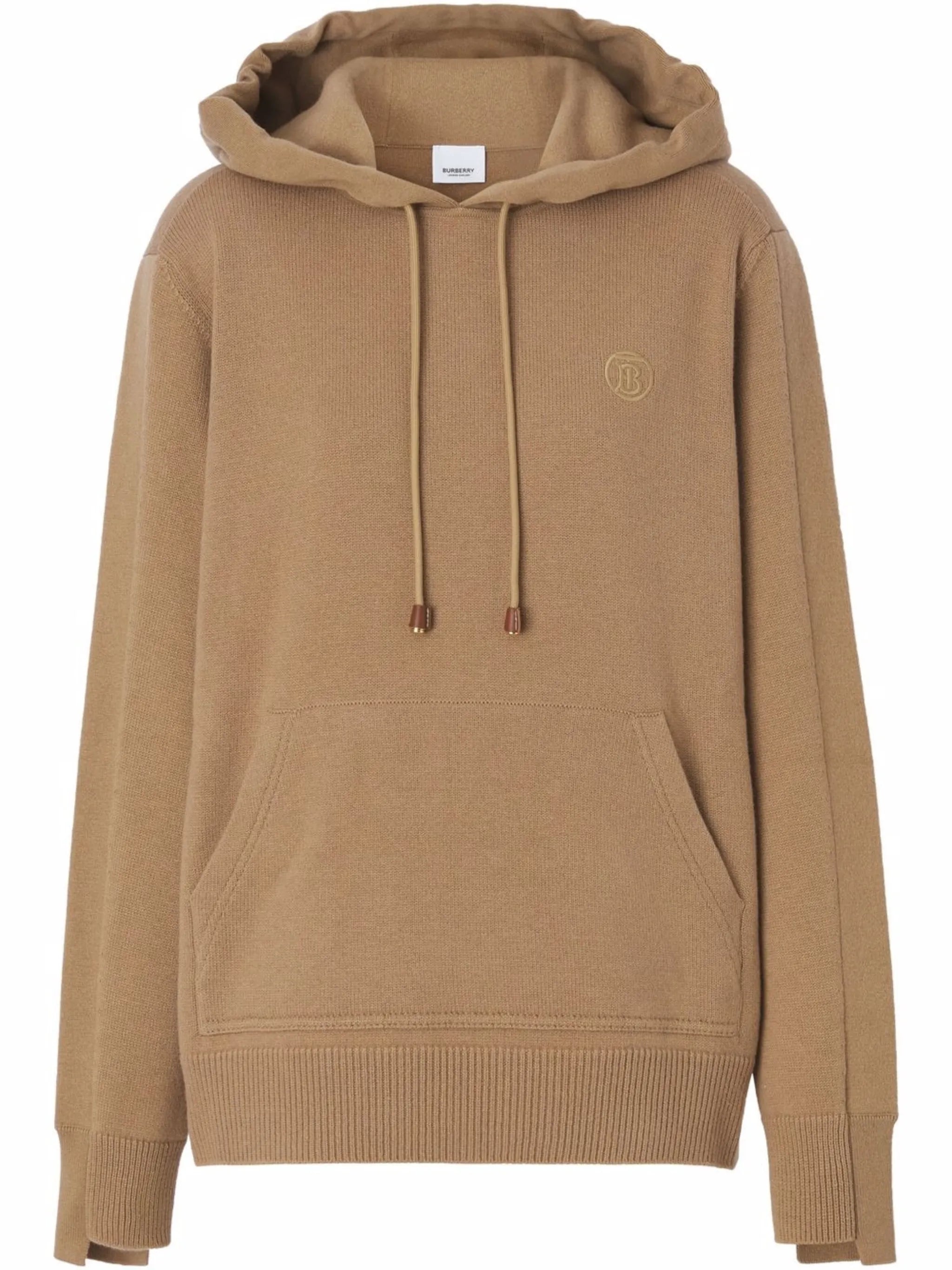 Monogram-motif wool-blend hoodie