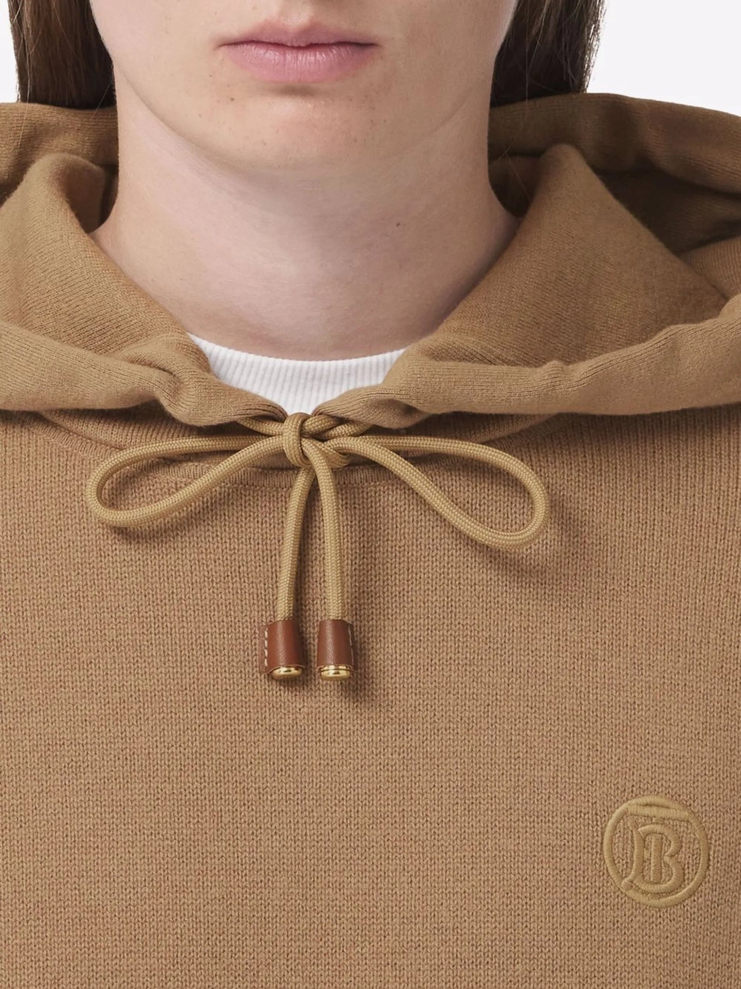 Monogram-motif wool-blend hoodie