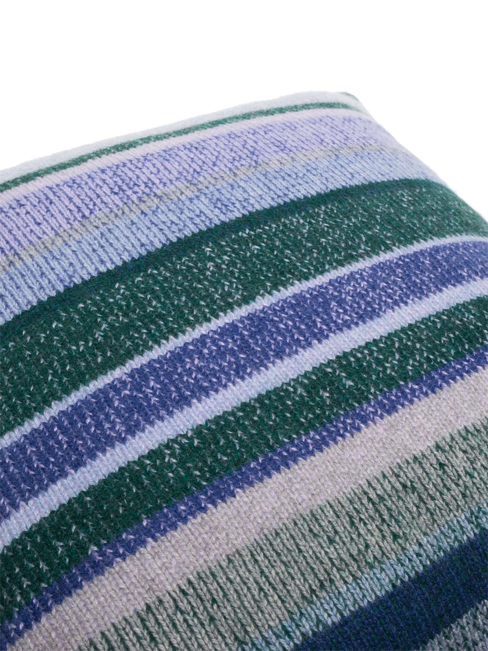 stripe-pattern cashmere cushion