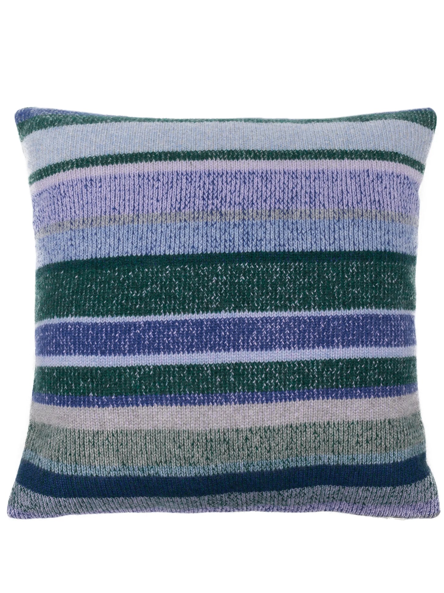 stripe-pattern cashmere cushion