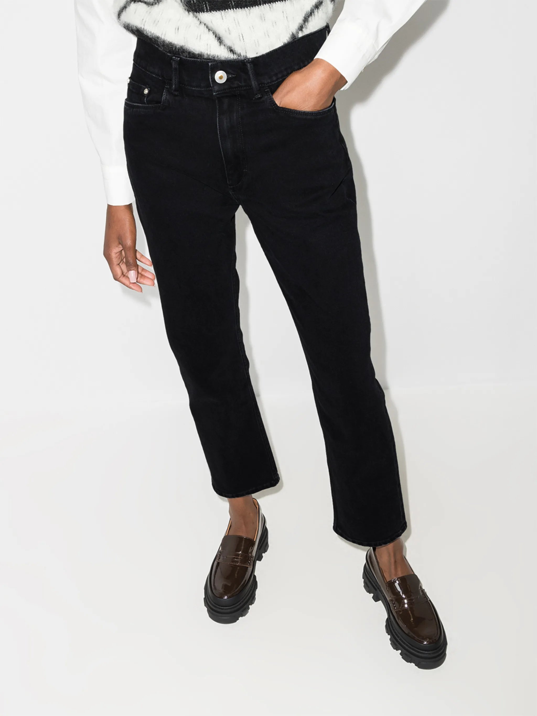 Carnation mid-rise straight-leg jeans