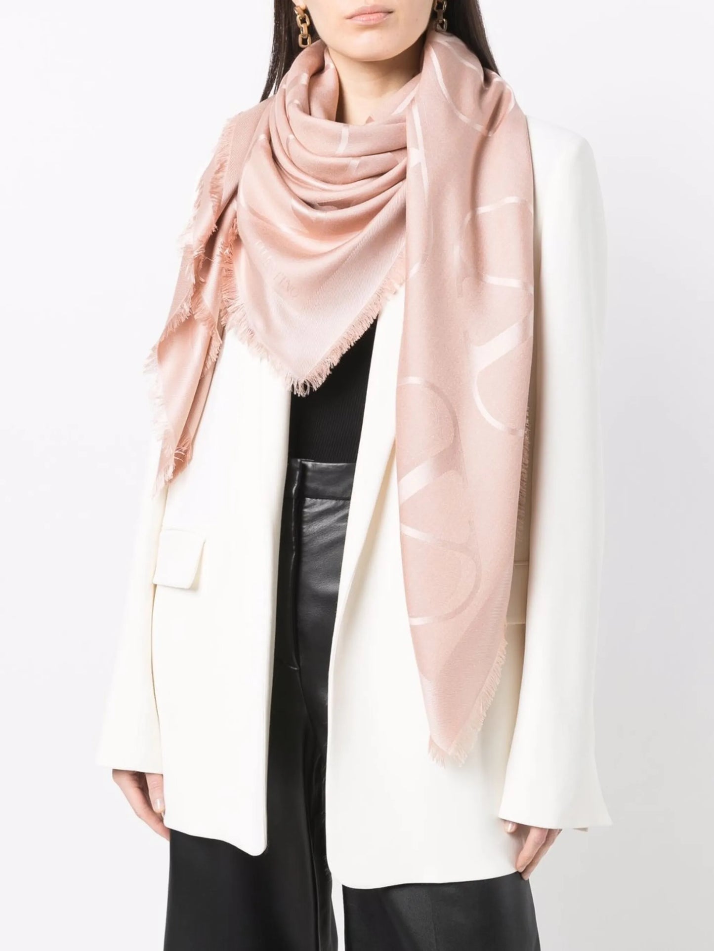 VLogo Signature jacquard shawl